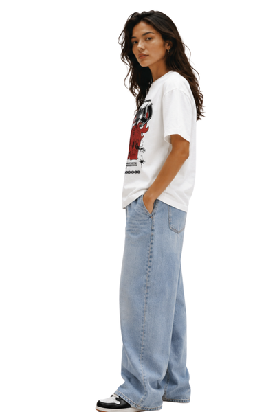 Money Mayhem | Women's Off-White T-shirt | Cartoon
