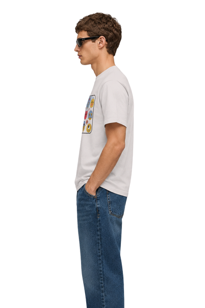 Mood Monsters | Men's Off-White T-shirt | Cartoon