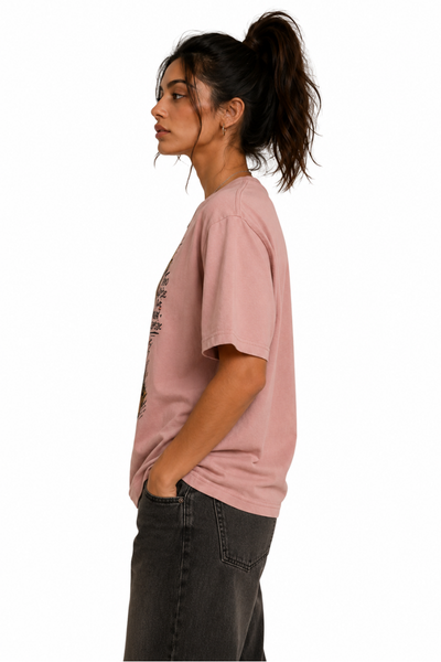 Chill Monk | Women's Pink T-shirt | Cartoon