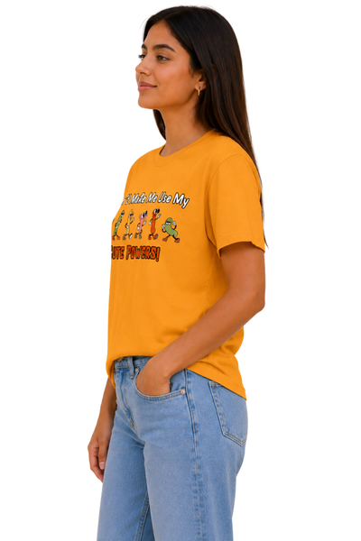 Don't Make Me Use My Cute Powers | Women's Mustard yellow T-shirt | Cartoon