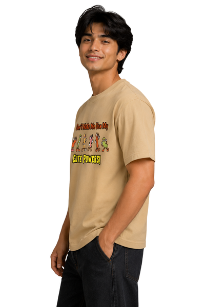 Cute Powers | Men's Beige T-shirt | Cartoon