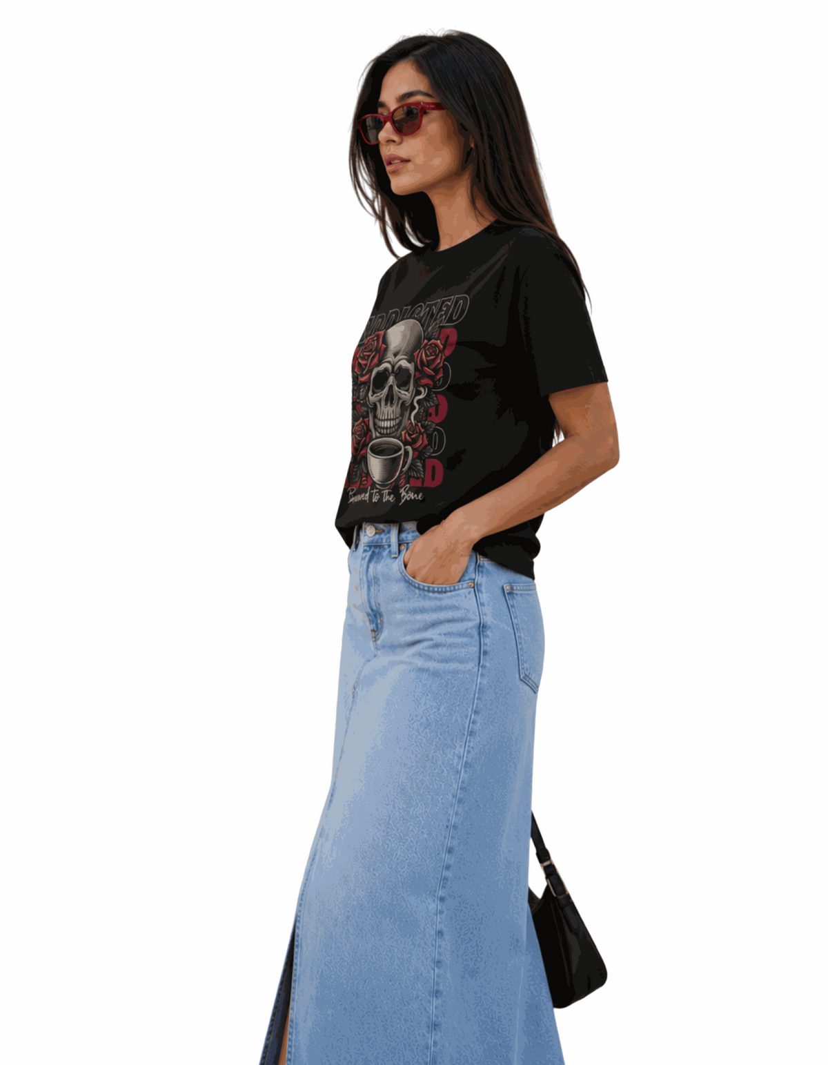 Brewed Addicted | Women's Black T-shirt | Coffee