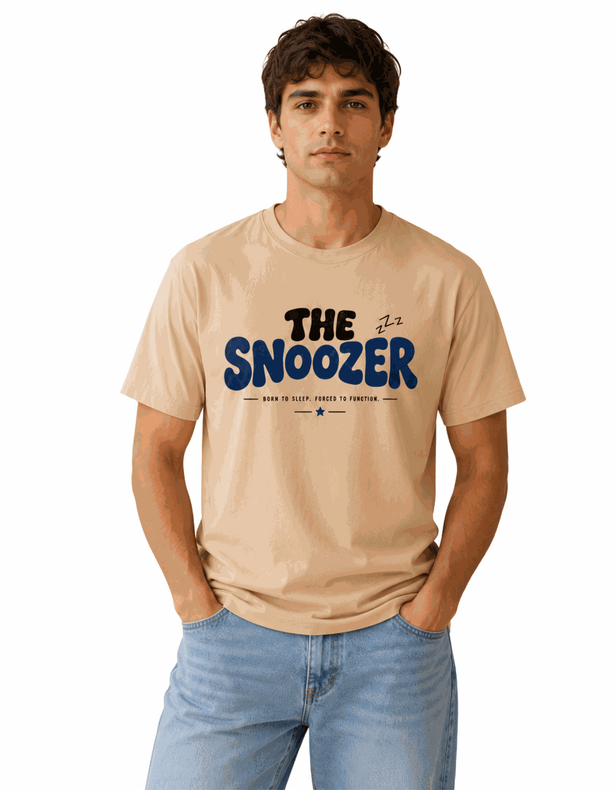 The snoozer | Women's Beige T-shirt | The Sibling Edit