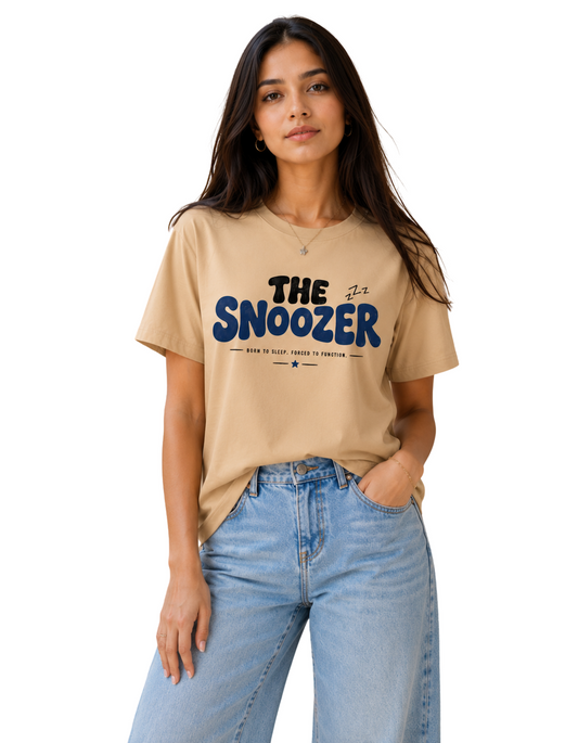 The snoozer | Women's Beige T-shirt | The Sibling Edit