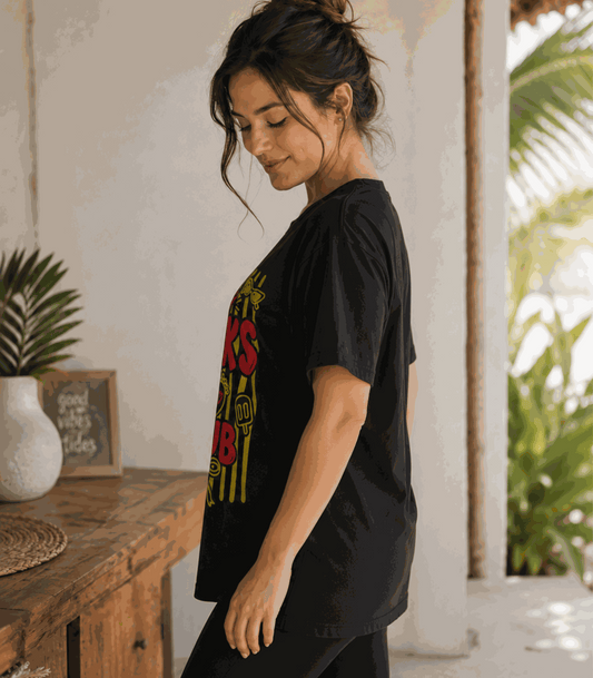 Tiny Kicks Club | Women's Black T-shirt | Mom To Be