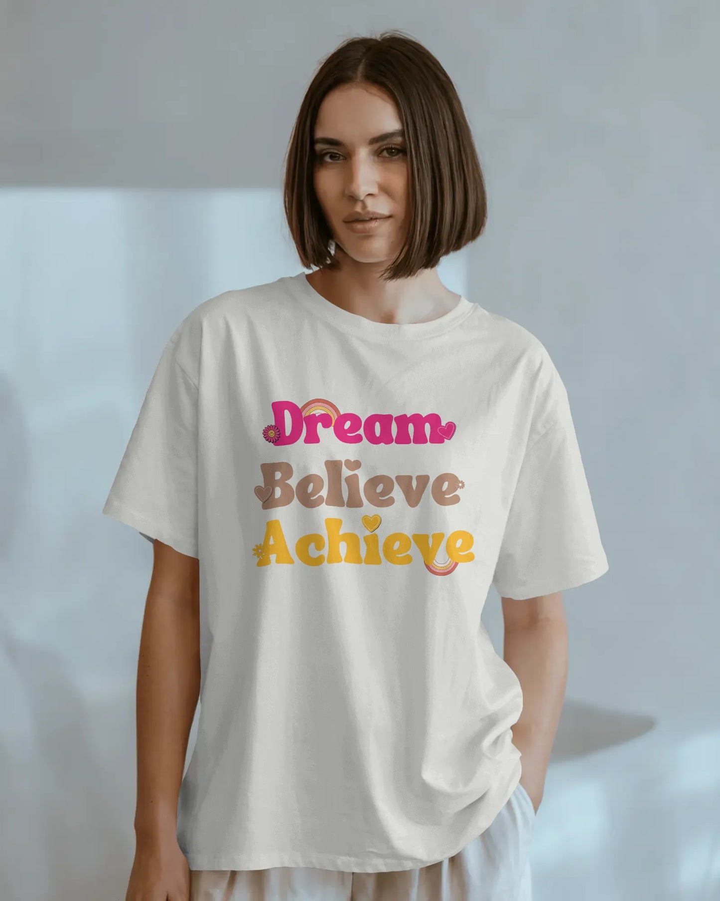 "Dream Believe Achieve" | Women’s Motivational T-shirt