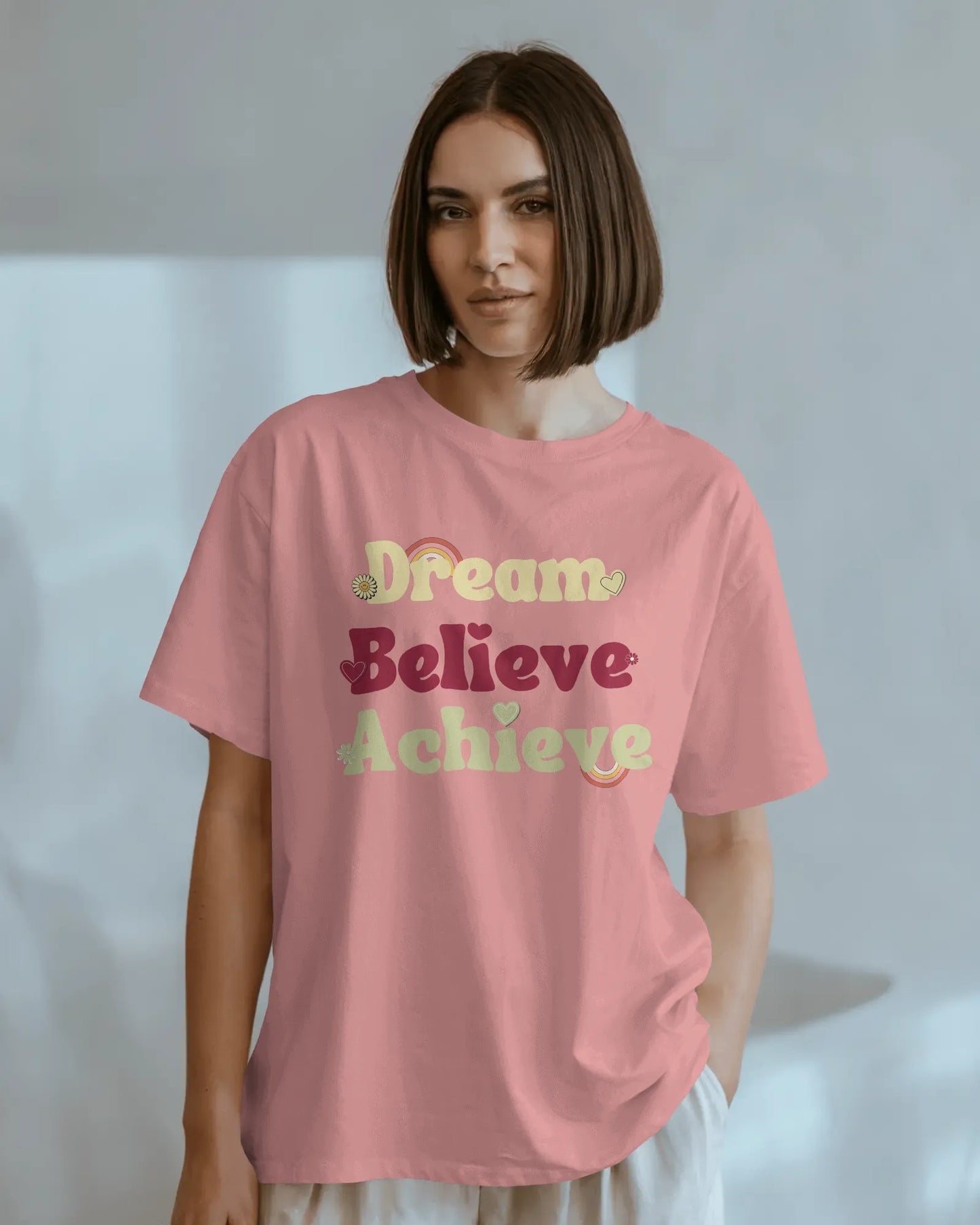 "Dream Believe Achieve" | Women’s Motivational T-shirt