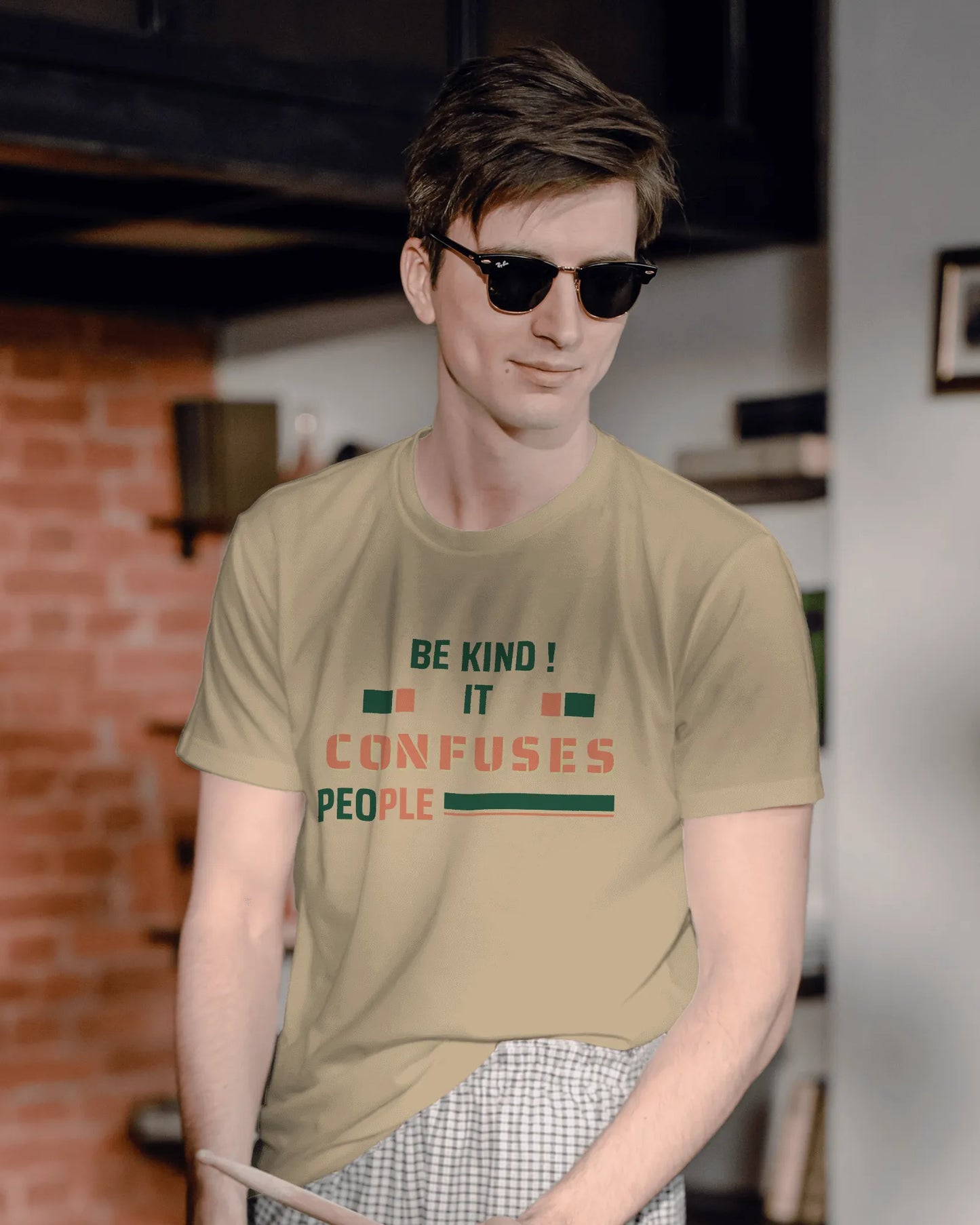 "Be Kind - It Confuses People" | Men’s Motivational T-shirt