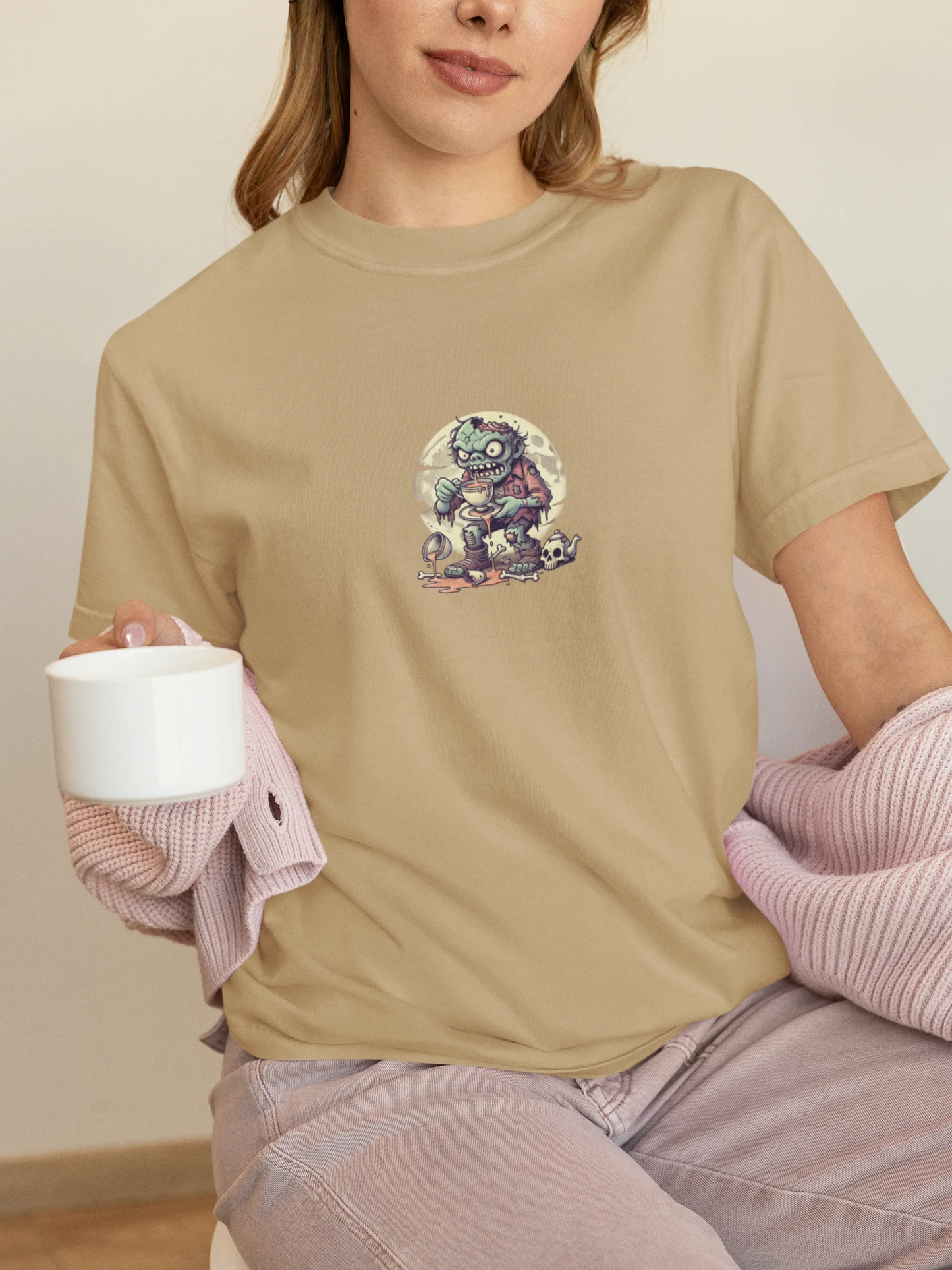 "Brains? No Thanks, Just Tea" | Women’s T-shirt for Tea Lovers