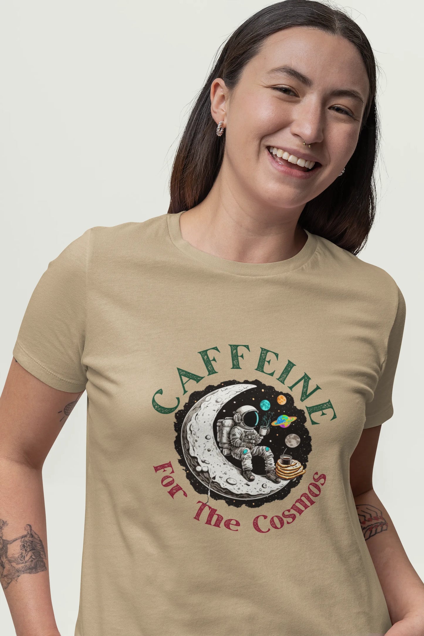 "Caffeine For The Cosmos" | Women’s Coffee Lovers T-shirt