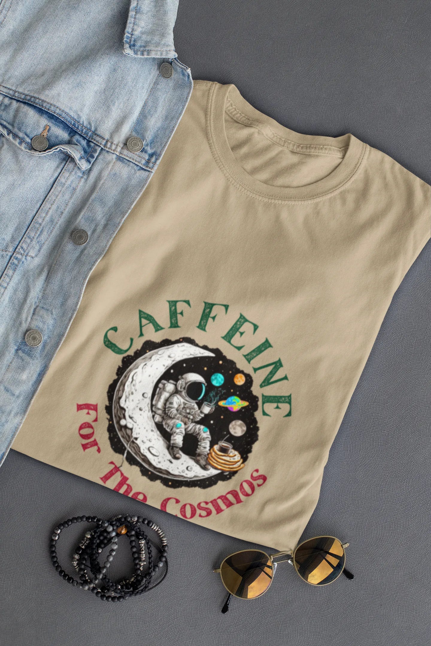 "Caffeine For The Cosmos" | Women’s Coffee Lovers T-shirt