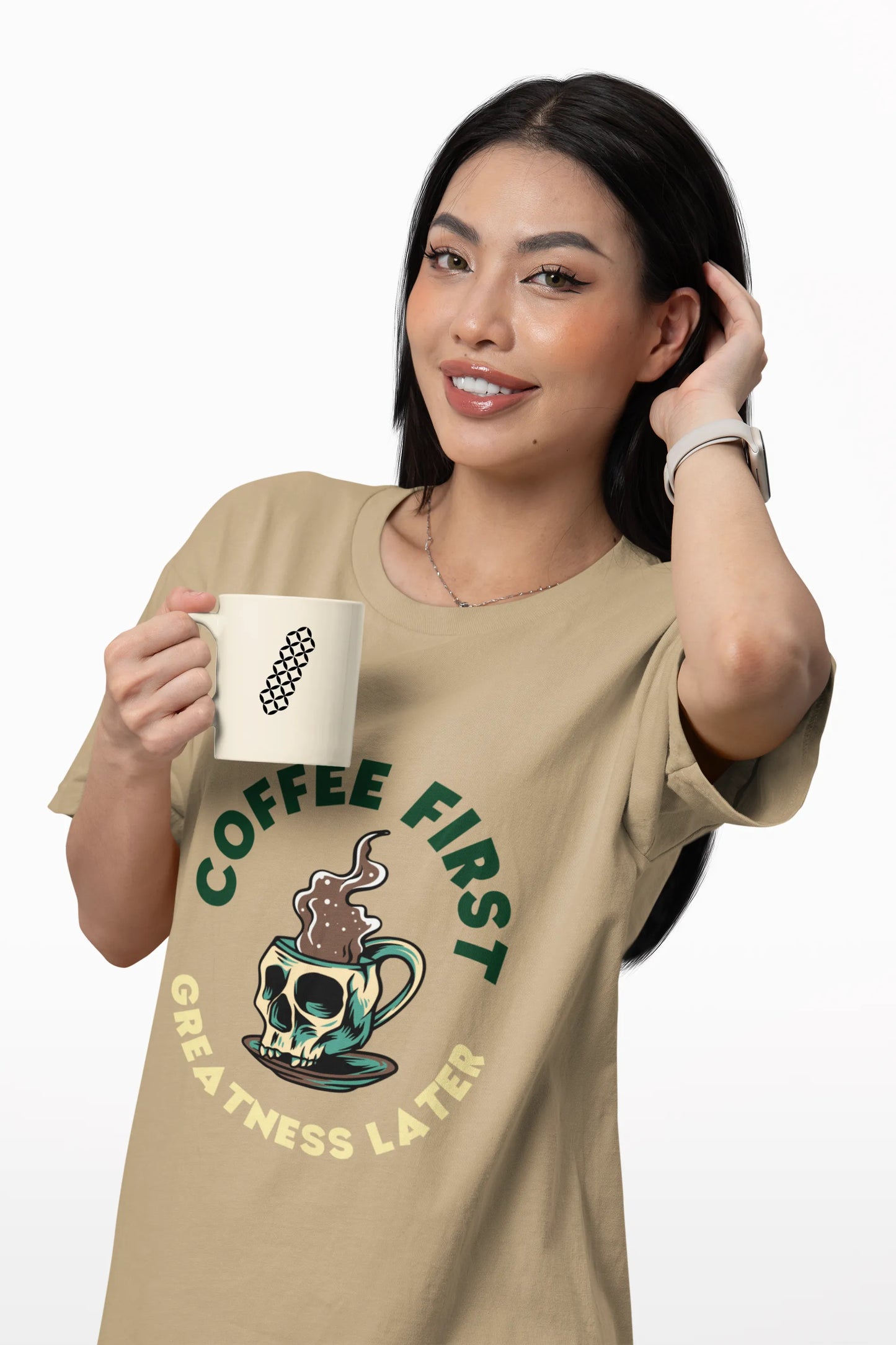 "Coffee First - Greatness Later" | Women’s Coffee Lovers T-shirt