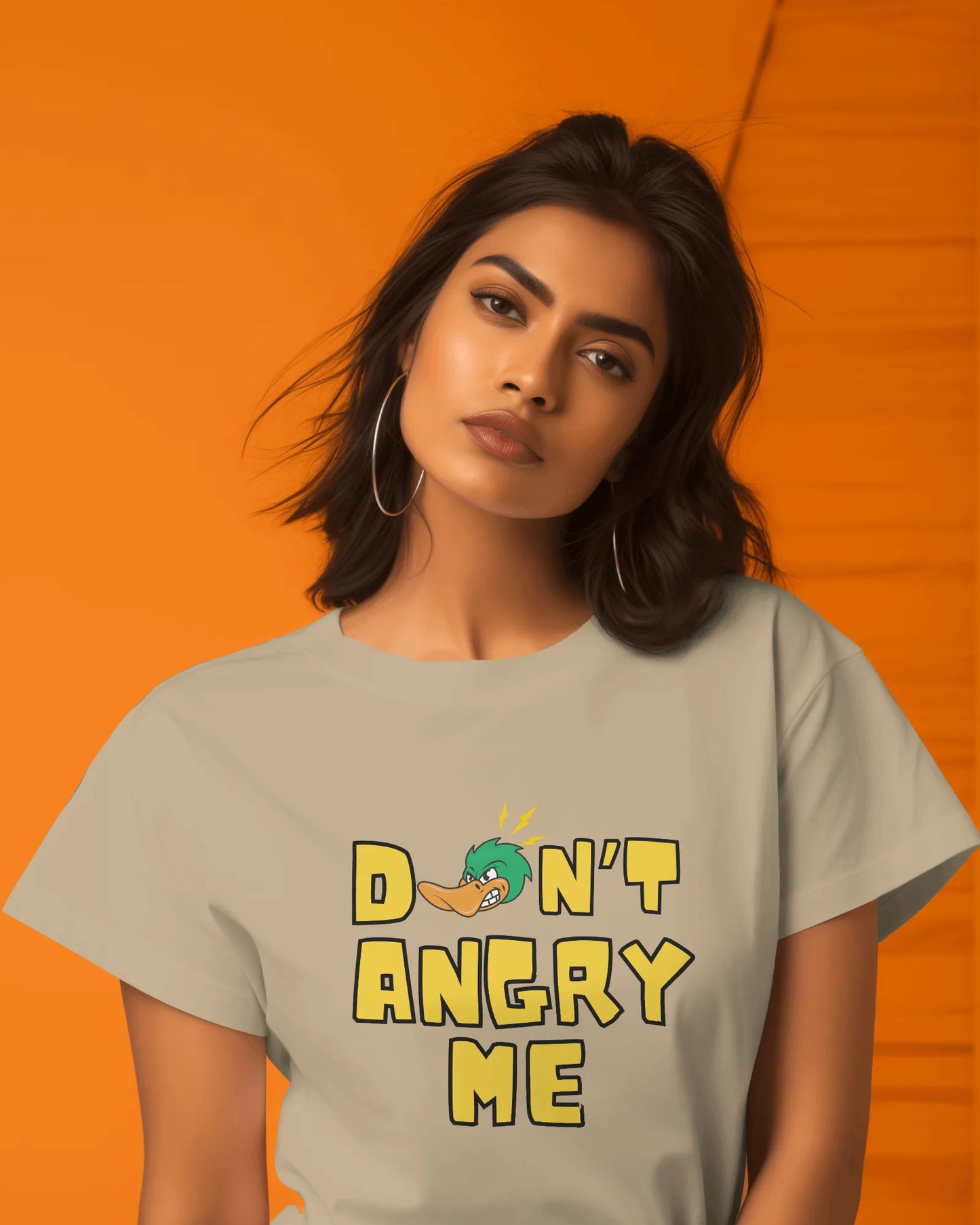 "Don’t Angry Me – Angry Duck Attitude T-Shirt" | Women’s T-shirt for Animal Lovers