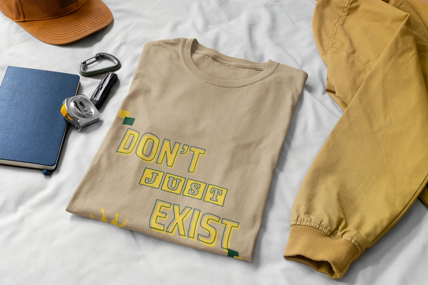 "Don't Just Exist - Glow" | Men’s Motivational T-shirt