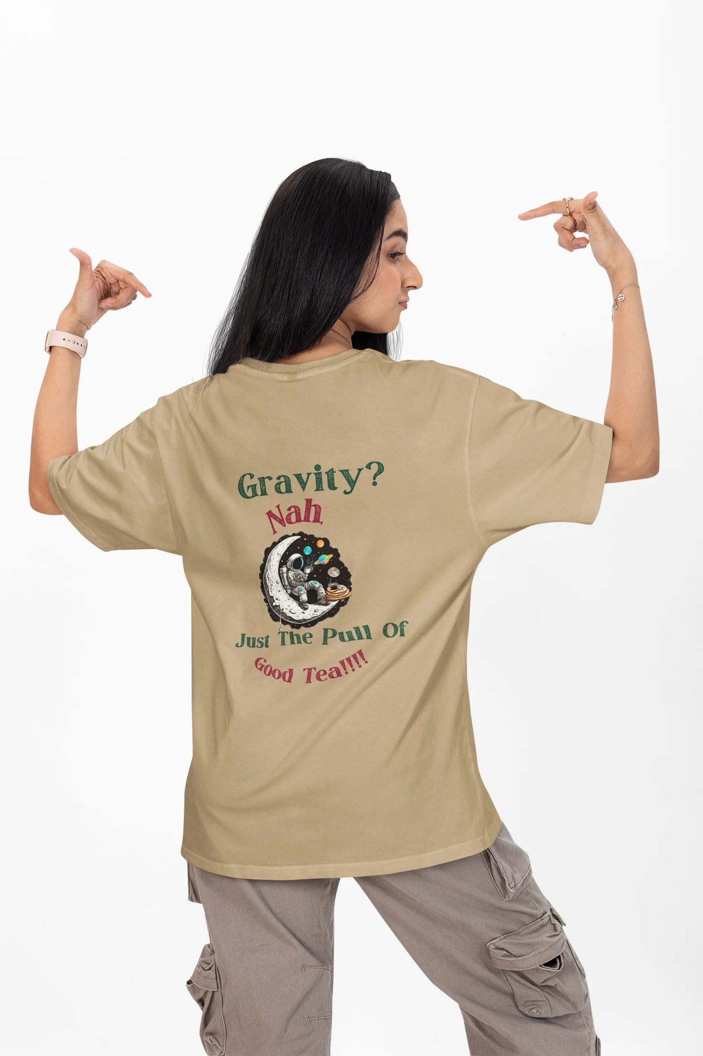 "Gravity? Nah - Just The Pull of Good Tea" | Women’s T-shirt for Tea Lovers