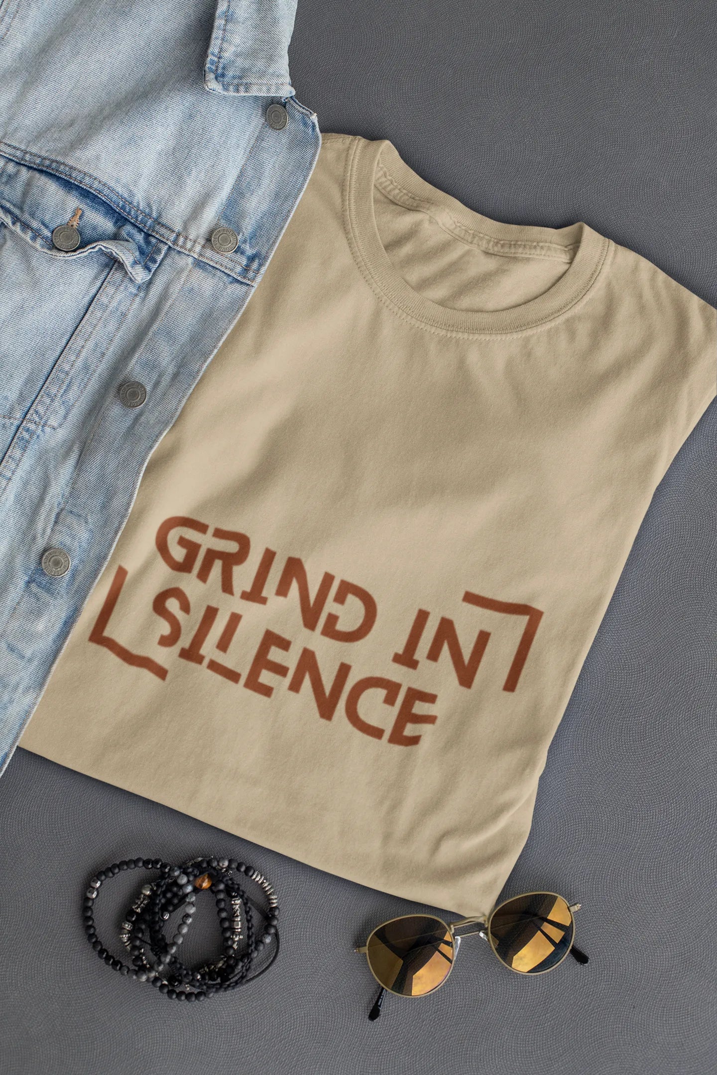 "Grind In Silence" | Men’s Motivational T-shirt