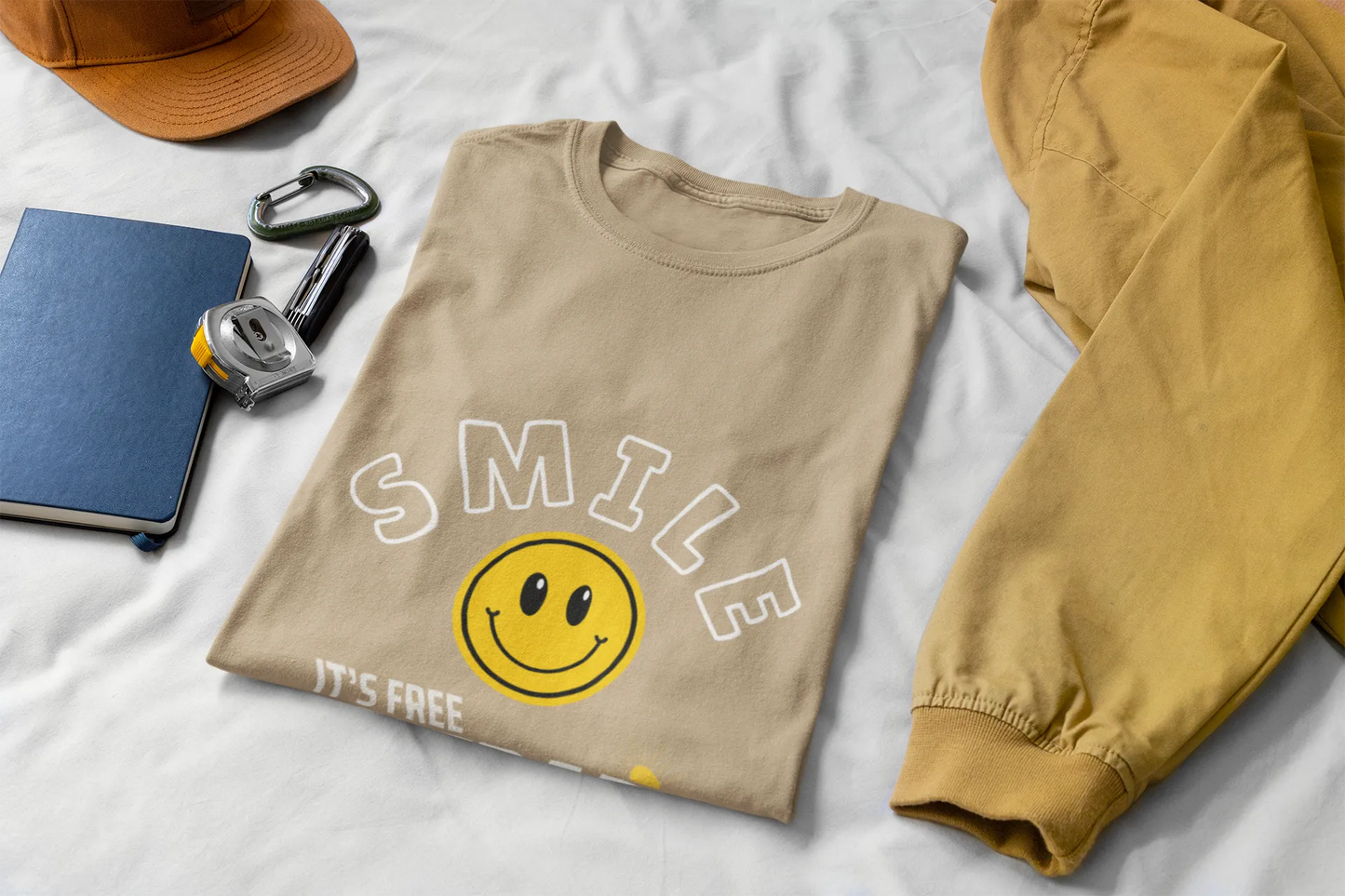 "Smile - It's Free Therapy" | Men’s Motivational T-shirt