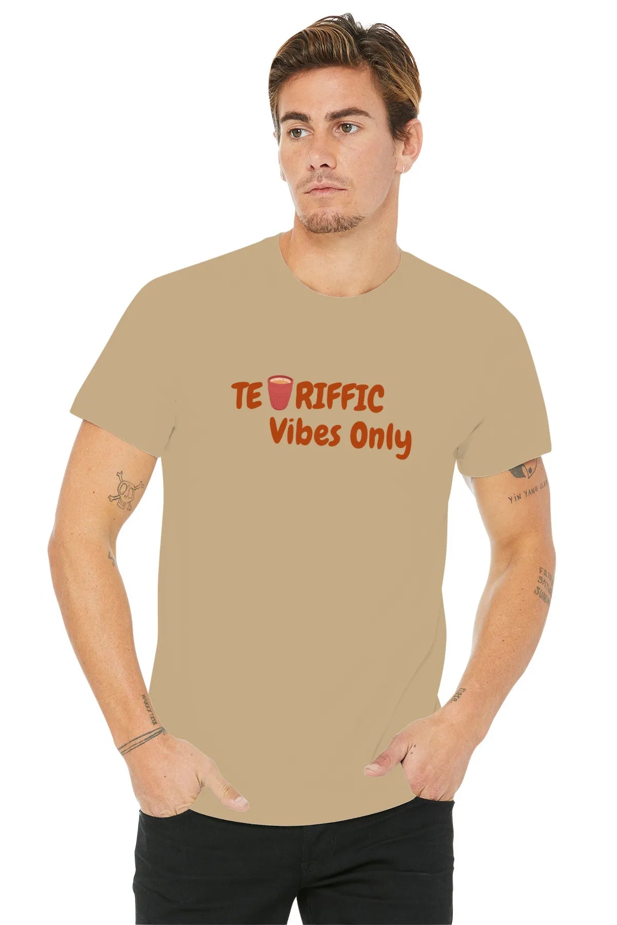 "Tea - Riffic Vibes Only" | Men’s T-shirt for Tea Lovers