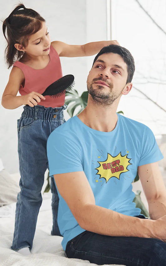 "Best Dad" Comic Style T-Shirt – Fun & Bold Gift for Fathers