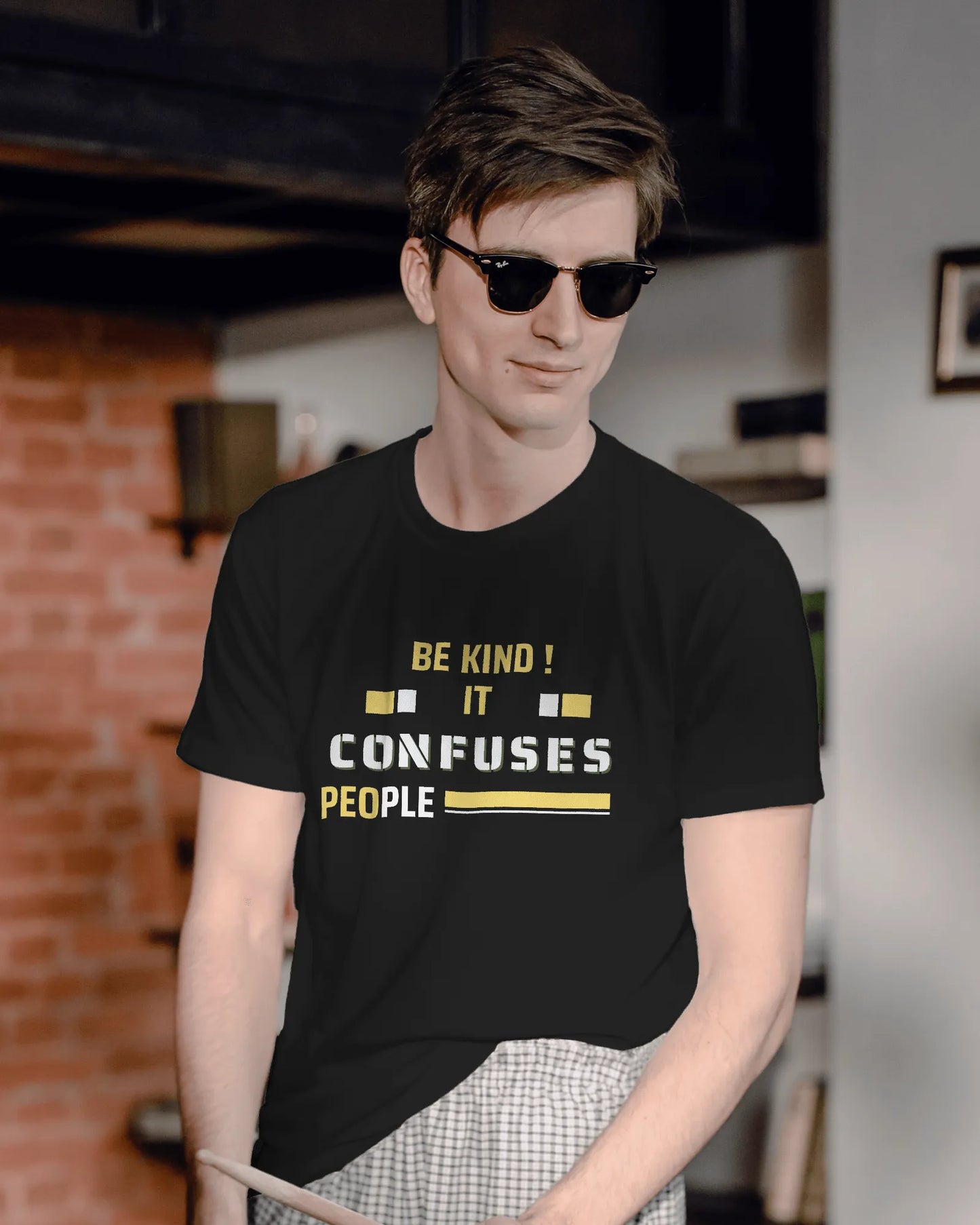 "Be Kind - It Confuses People" | Men’s Motivational T-shirt