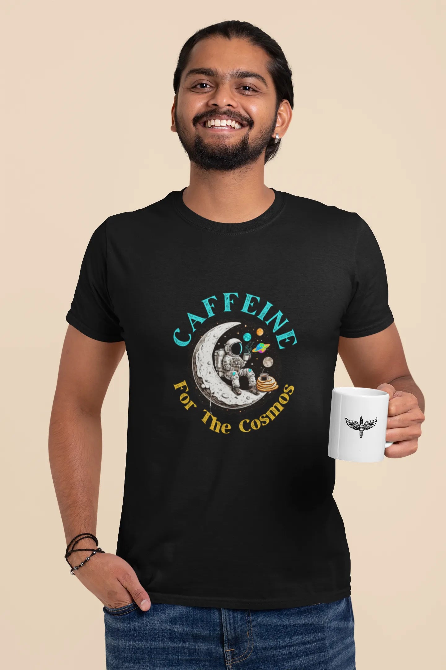 "Caffeine For The Cosmos" | Men’s Coffee Lovers T-shirt