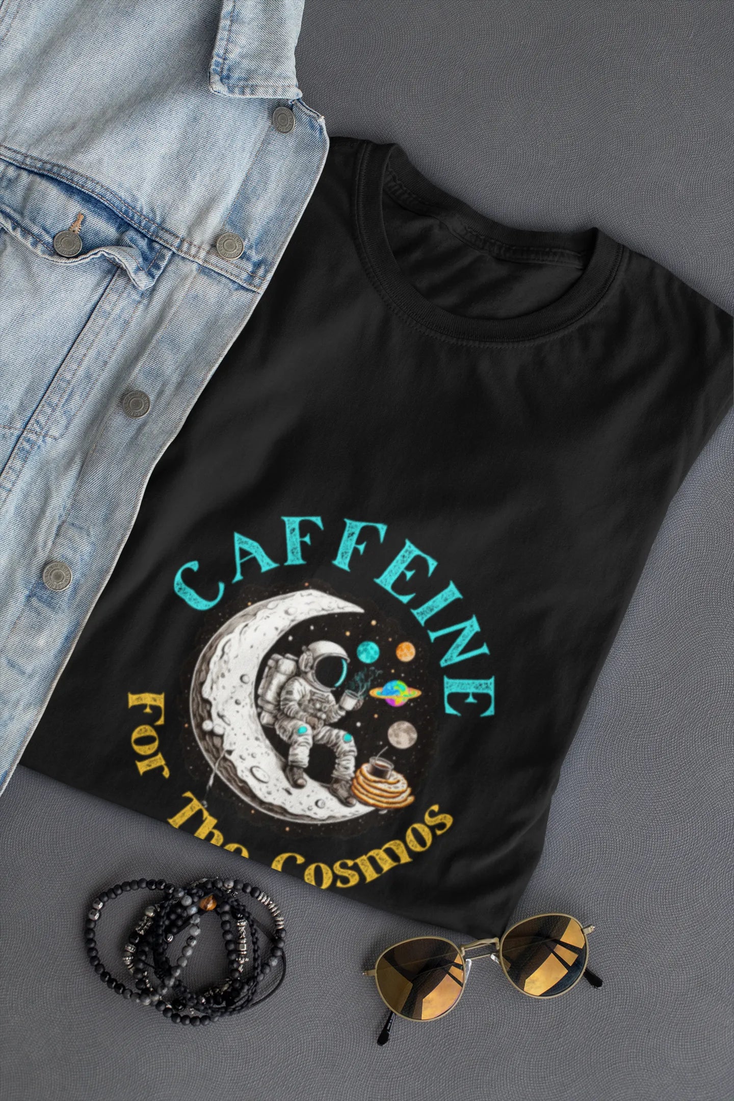 "Caffeine For The Cosmos" | Women’s Coffee Lovers T-shirt