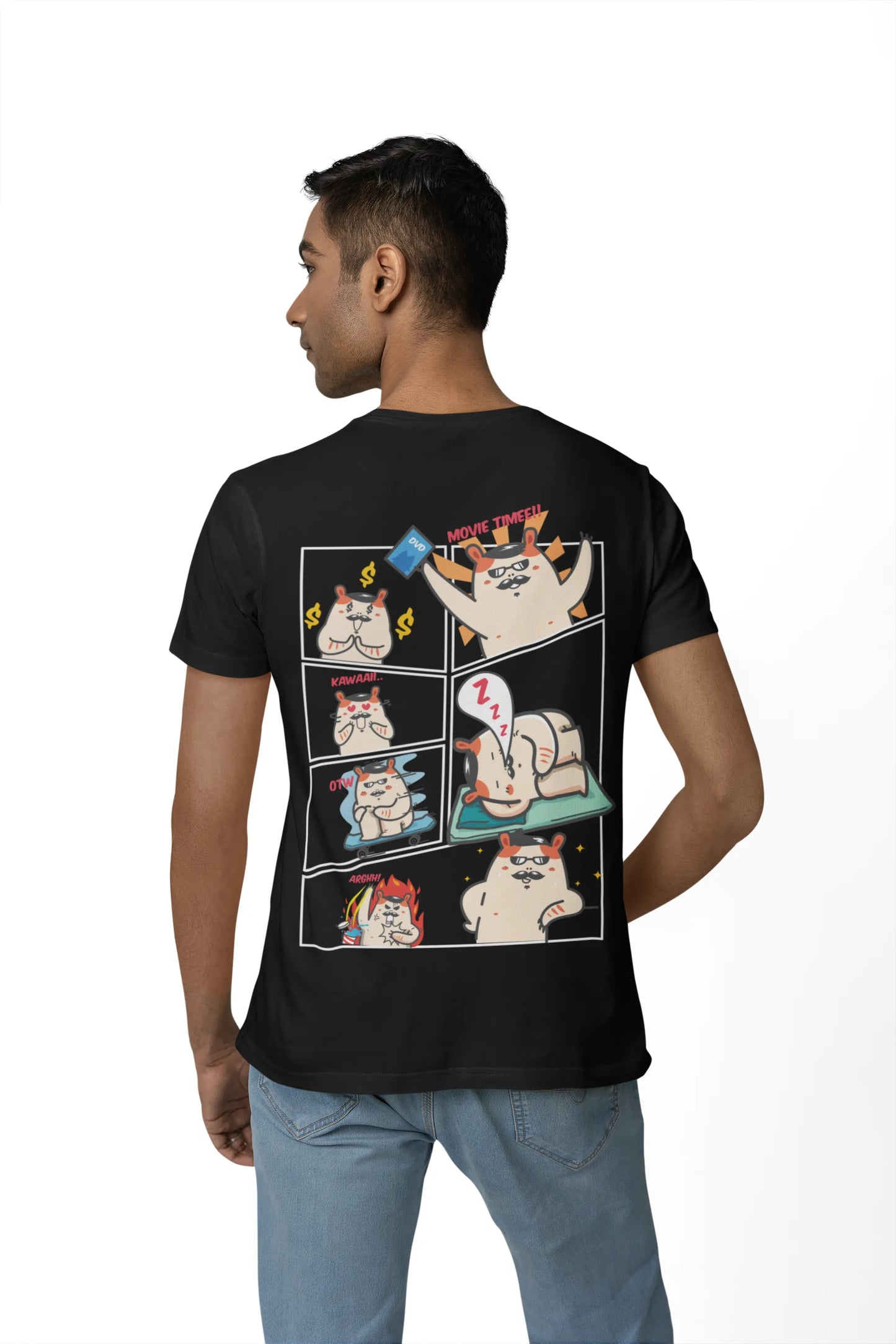 Funny Comic Panel Cartoon T-Shirt for Anime Lovers for Men