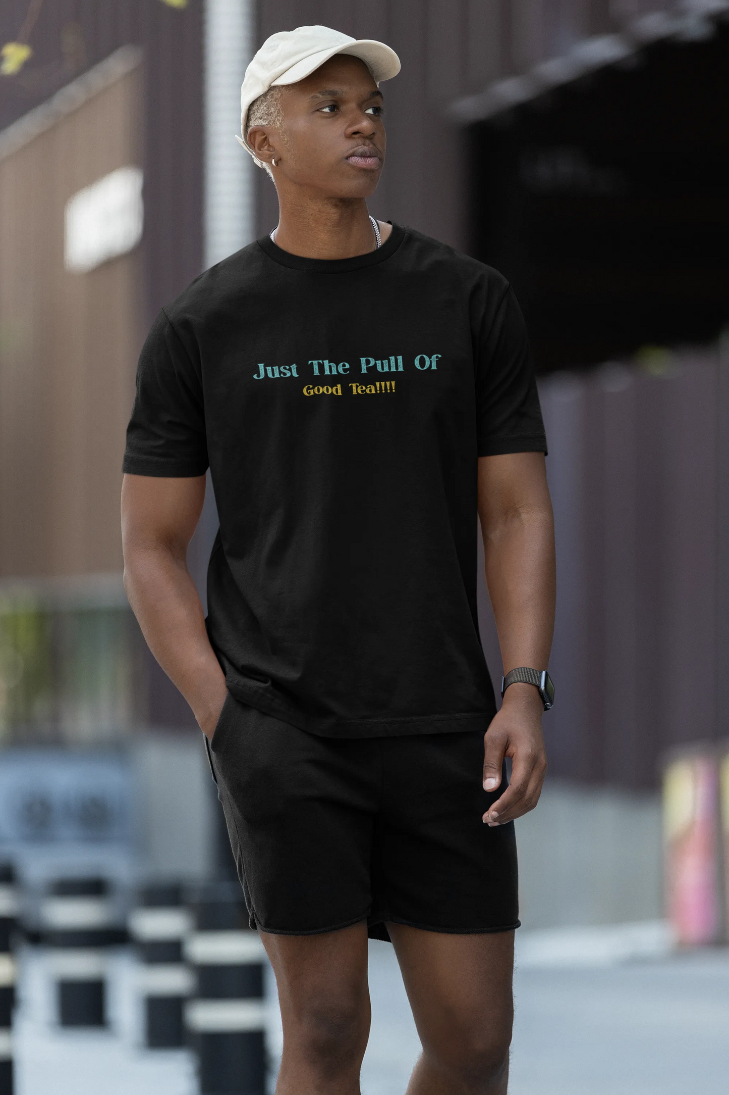 "Gravity? Nah - Just The Pull of Good Tea" | Men’s T-shirt for Tea Lovers