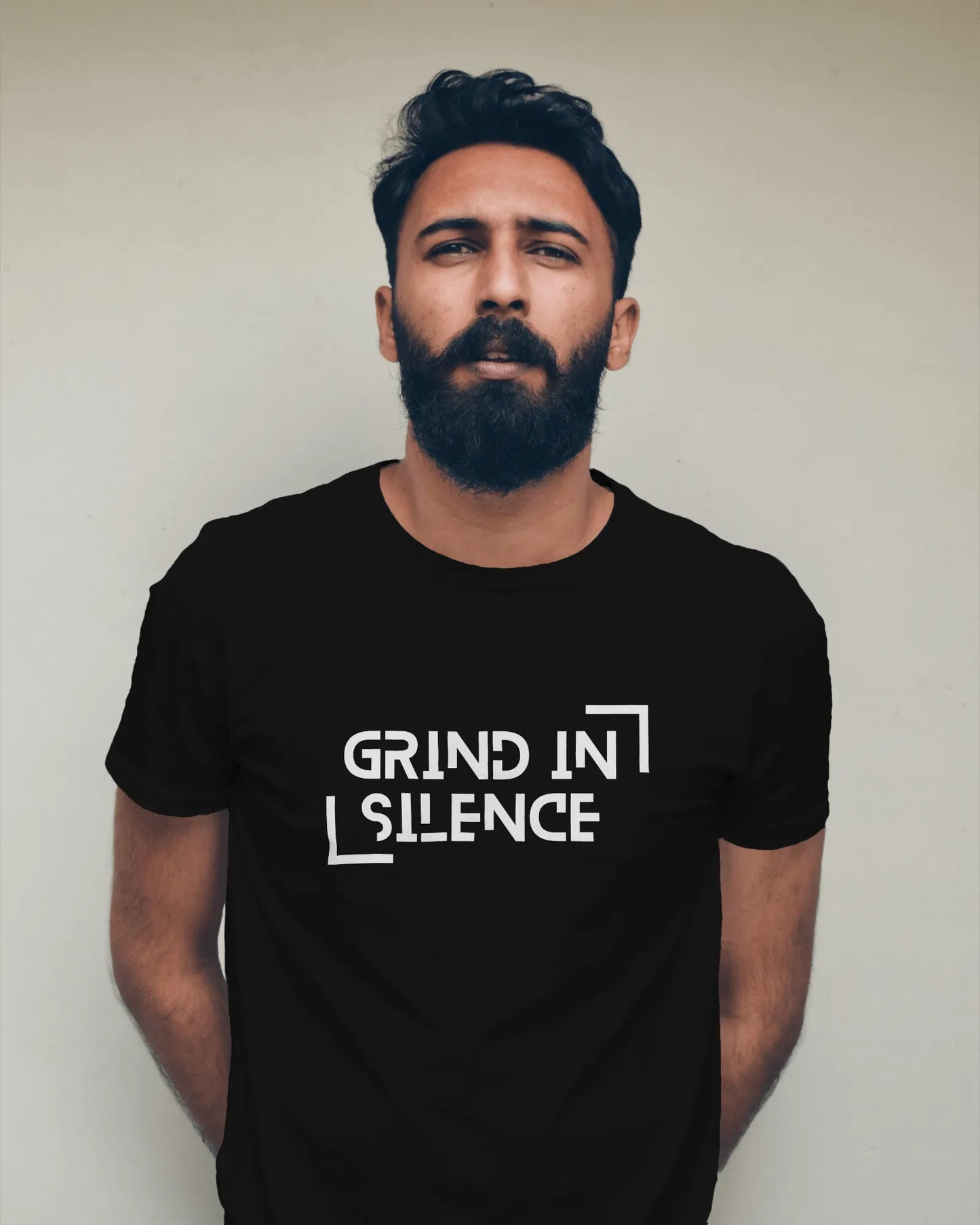 "Grind In Silence" | Men’s Motivational T-shirt