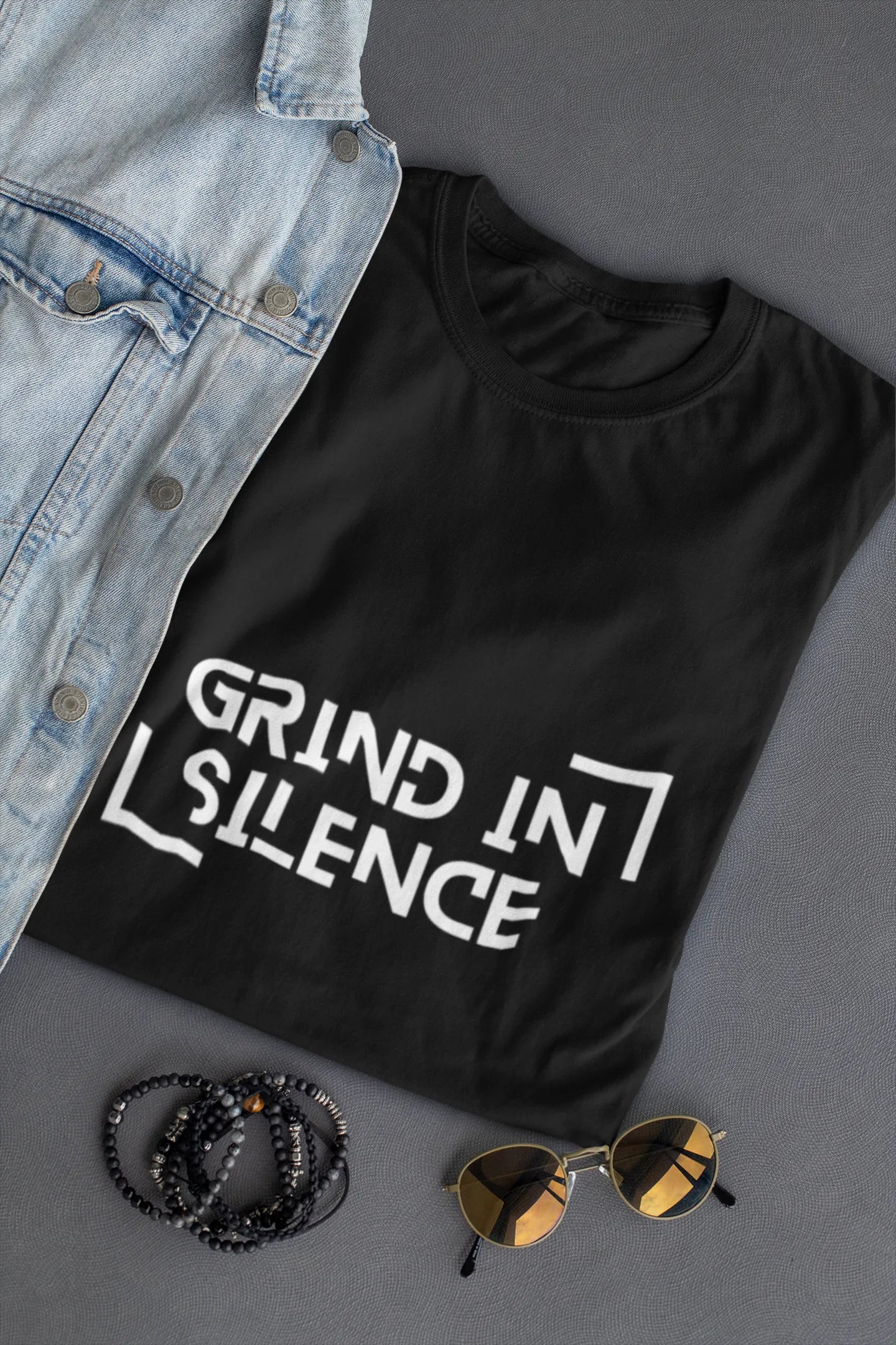 "Grind In Silence" | Men’s Motivational T-shirt