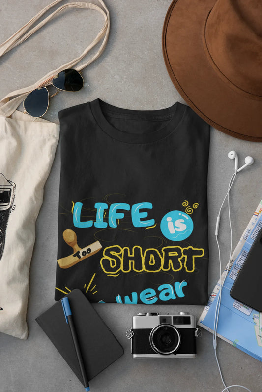 "Life is Too Short to Wear Negativity" | Men’s Motivational T-shirt