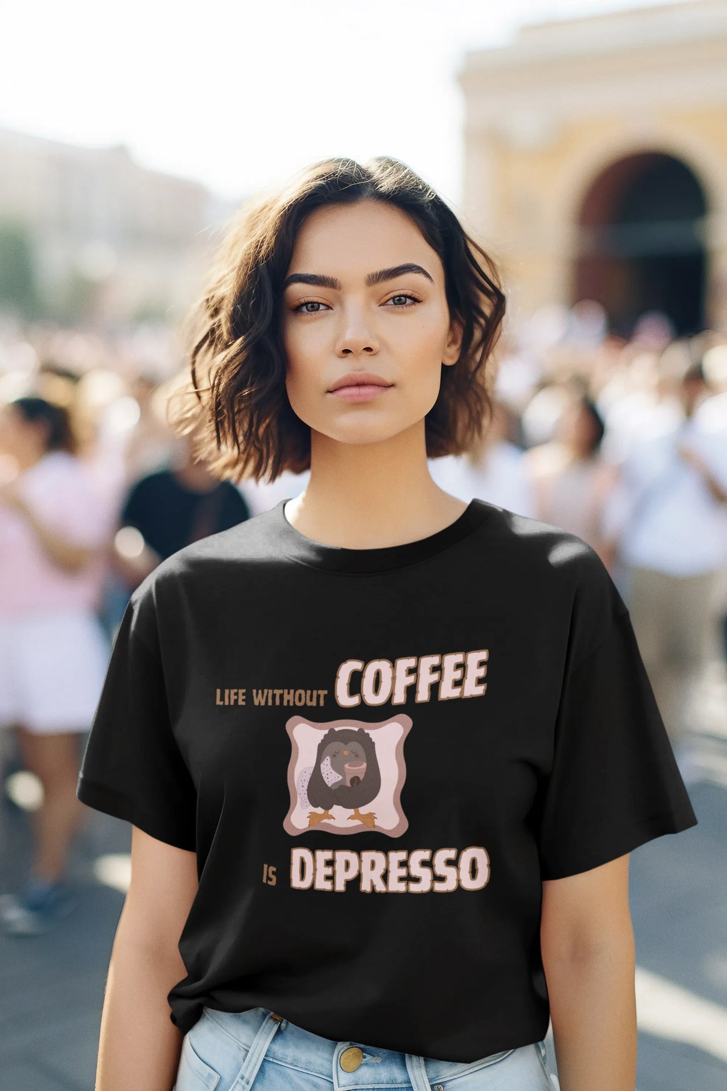 "Life Without Coffee Is Depresso" | Women’s Coffee Lovers T-shirt