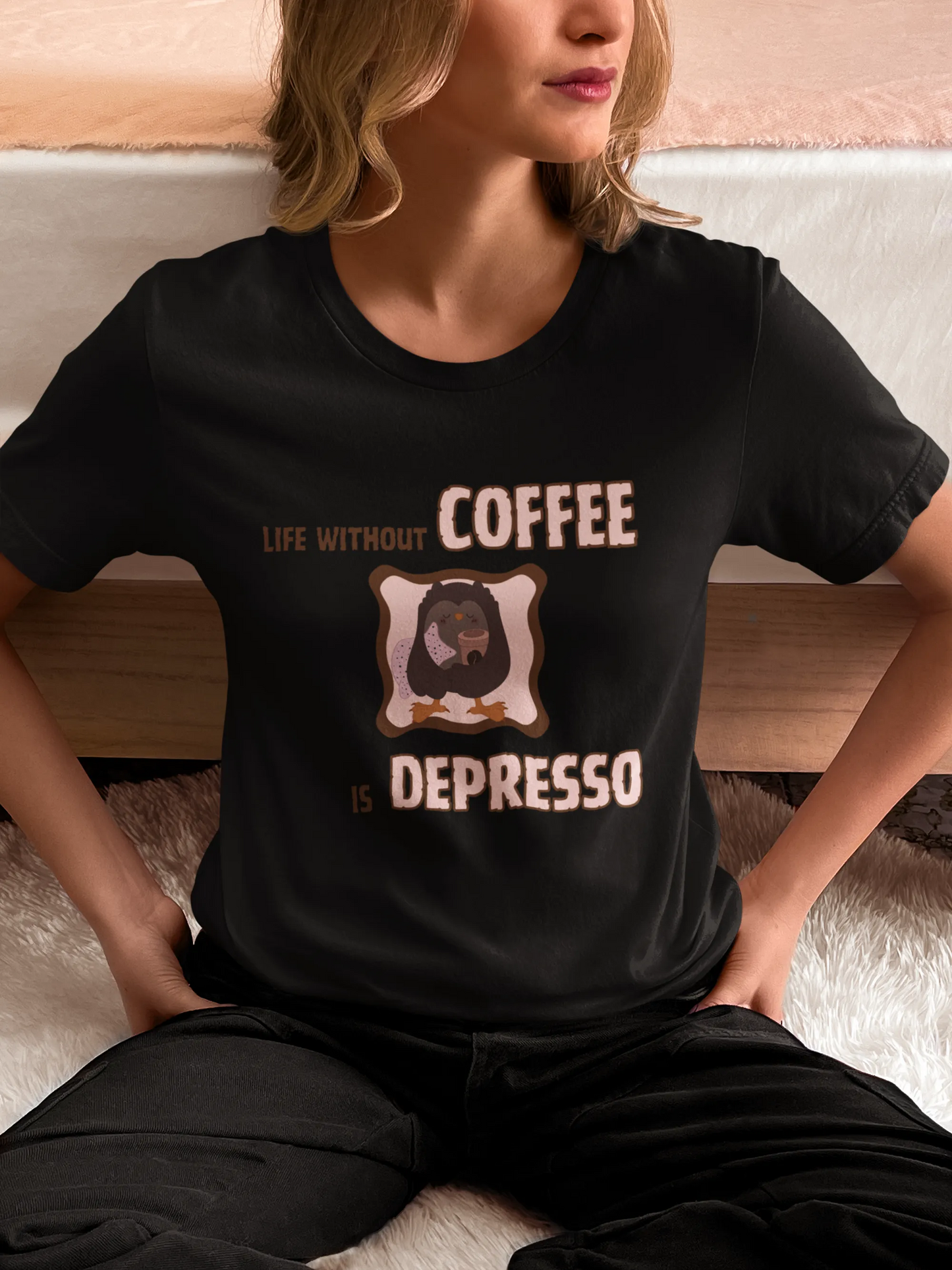 "Life Without Coffee Is Depresso" | Women’s Coffee Lovers T-shirt