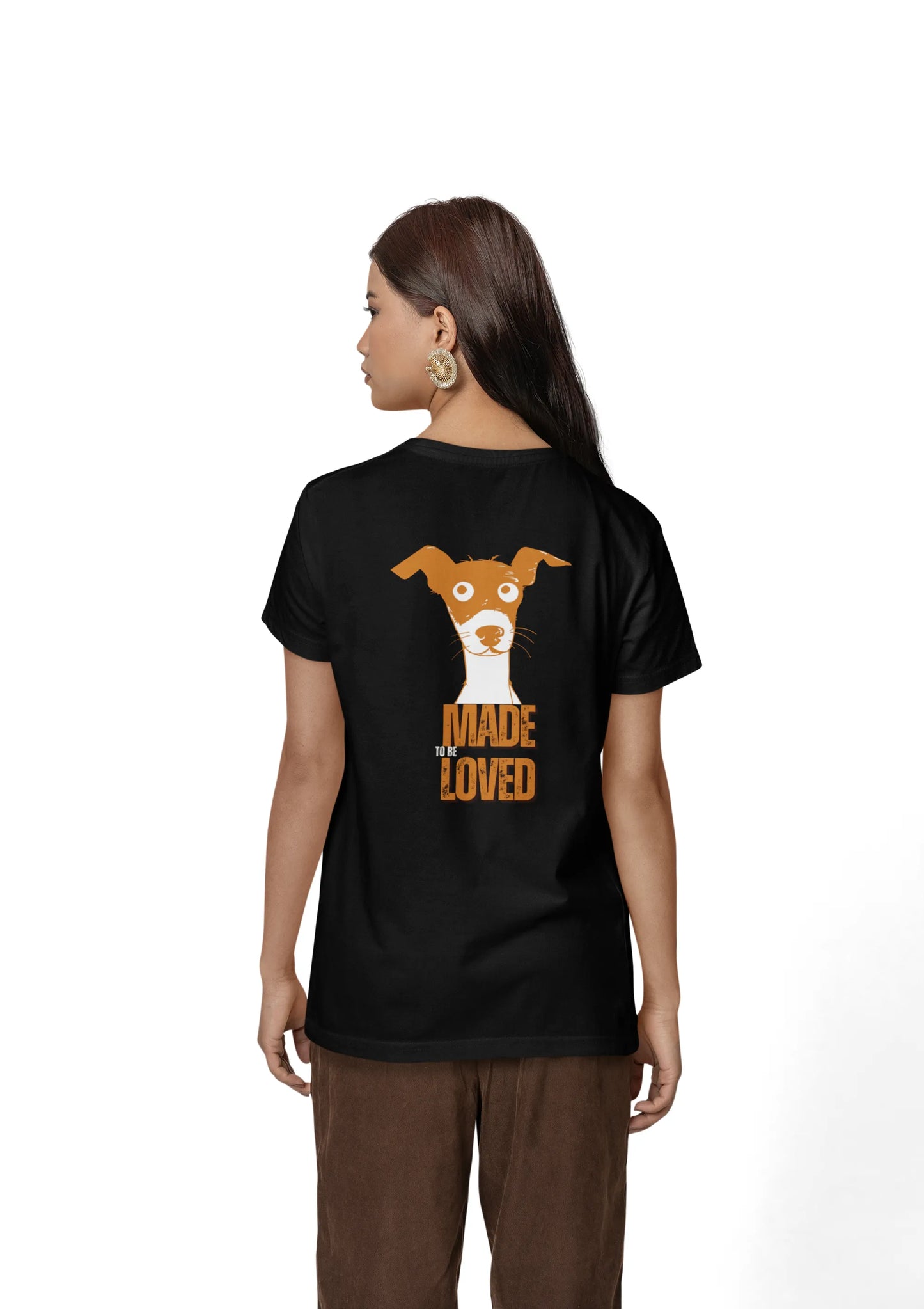 Made to Be Loved – Loyal Rescue Dog T-Shirt for Women