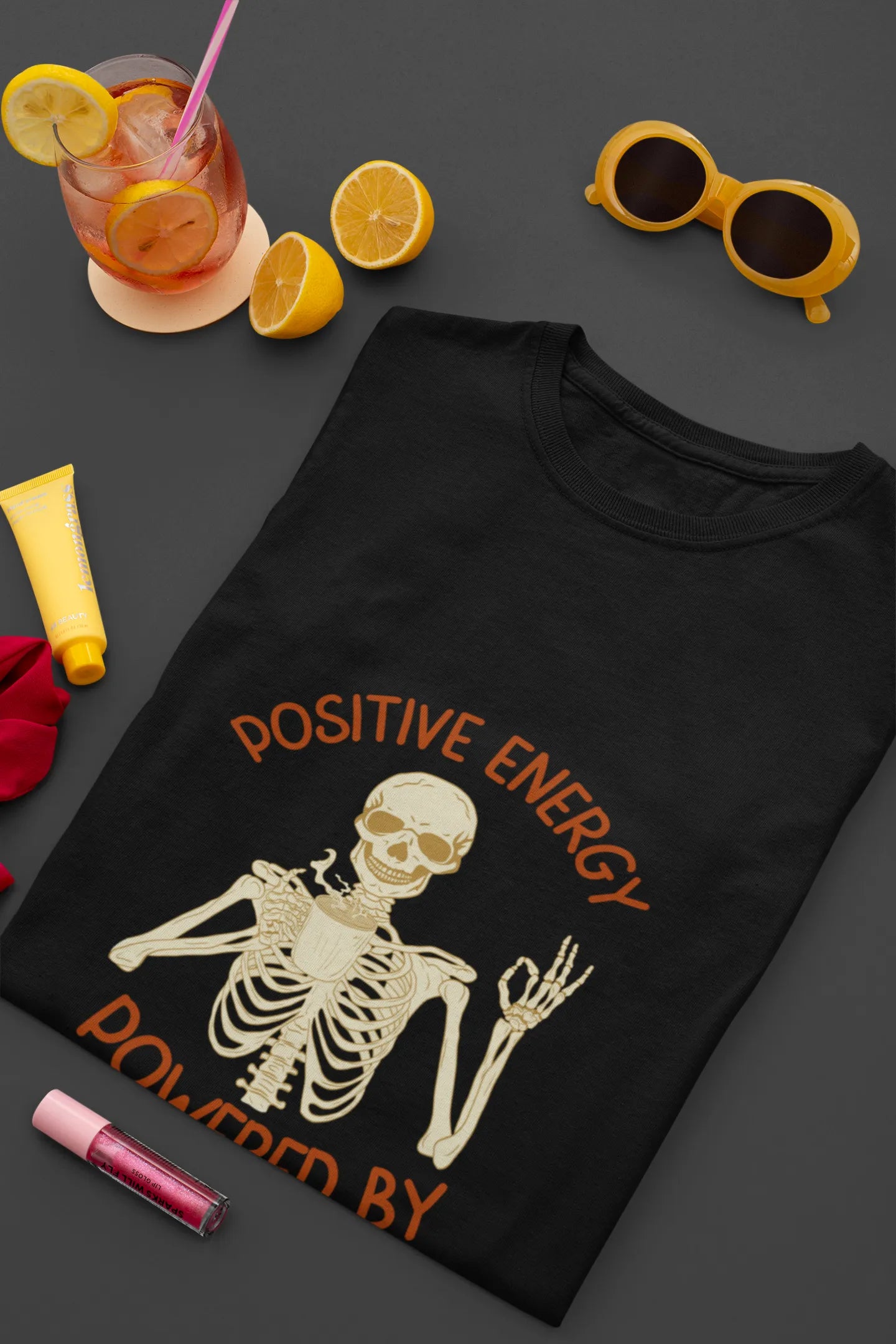 "Positive Energy Powered By Coffee" | Women’s Coffee Lovers T-shirt