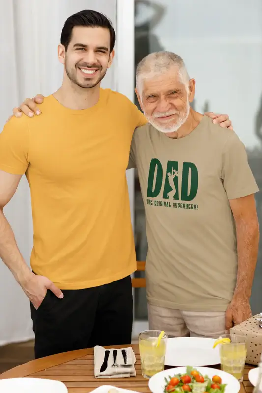 "Dad & Me" Beige T-Shirt | Heartwarming Gift for Fathers from Kids & Adults