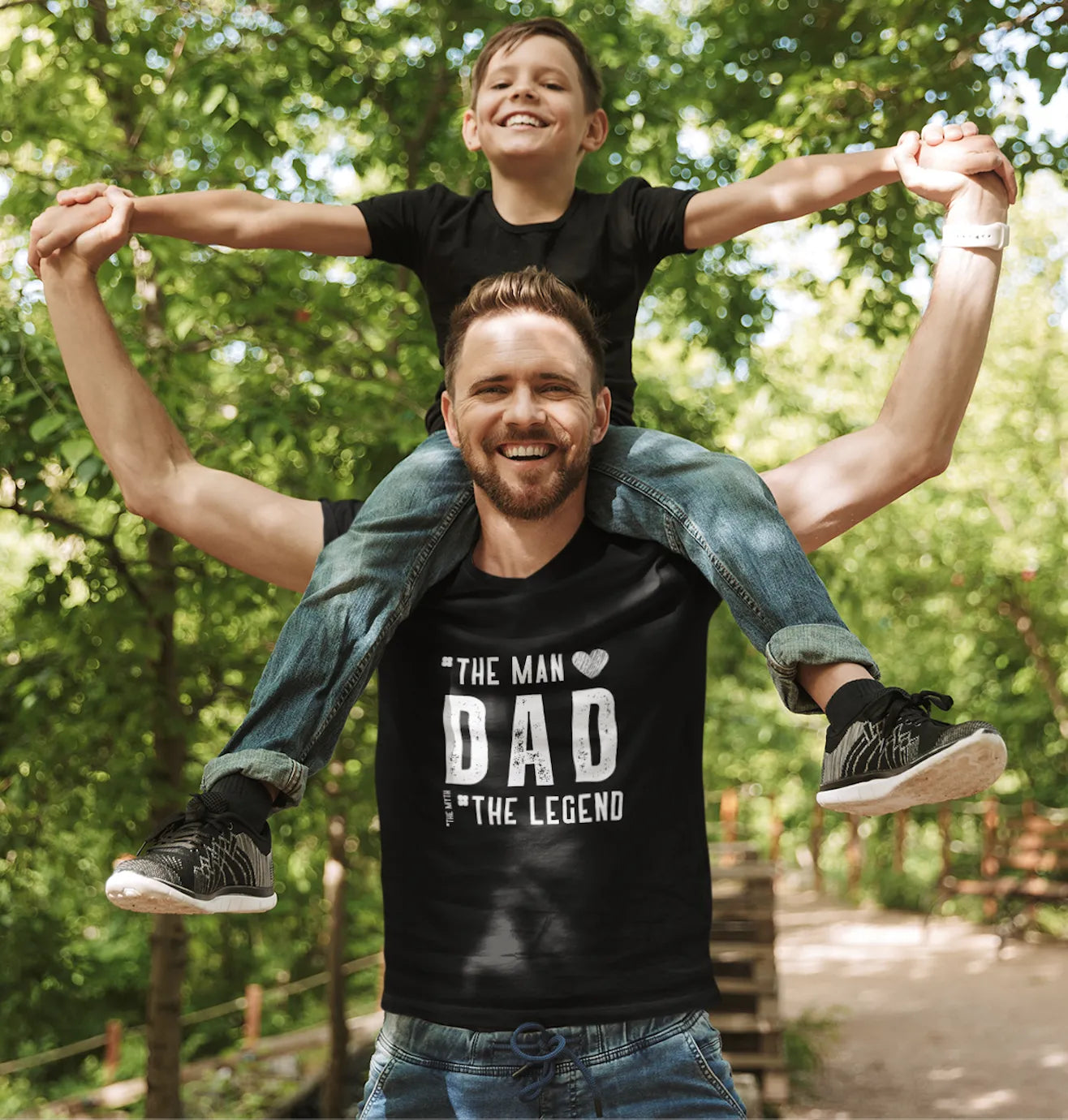 "Dad: The Man The Myth The Legend" Black T-Shirt – Iconic Gift for Fathers