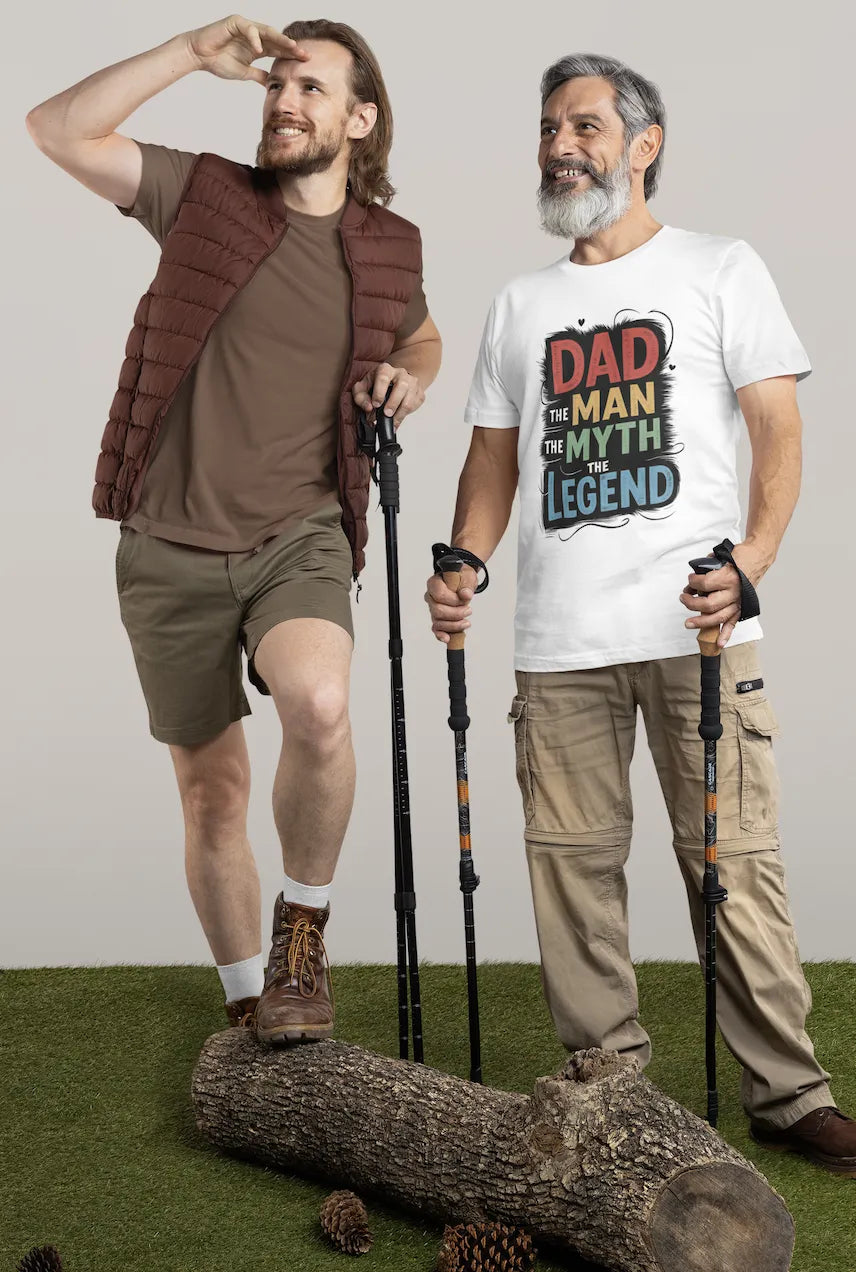 “Dad: The Man, The Myth, The Legend” Off White T-Shirt – Bold Gift for Fathers