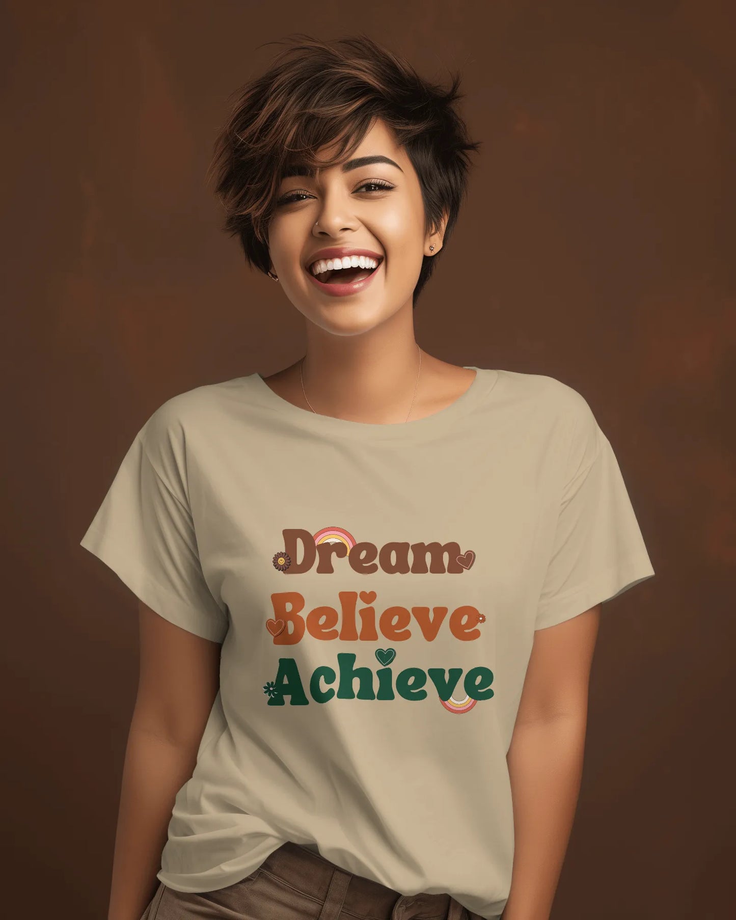 "Dream Believe Achieve" | Women’s Motivational T-shirt