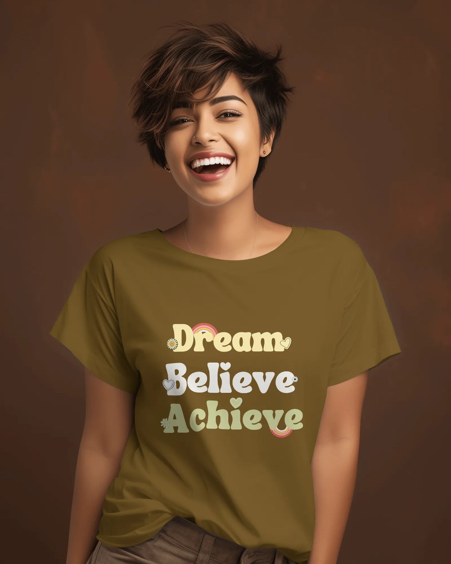 "Dream Believe Achieve" | Women’s Motivational T-shirt