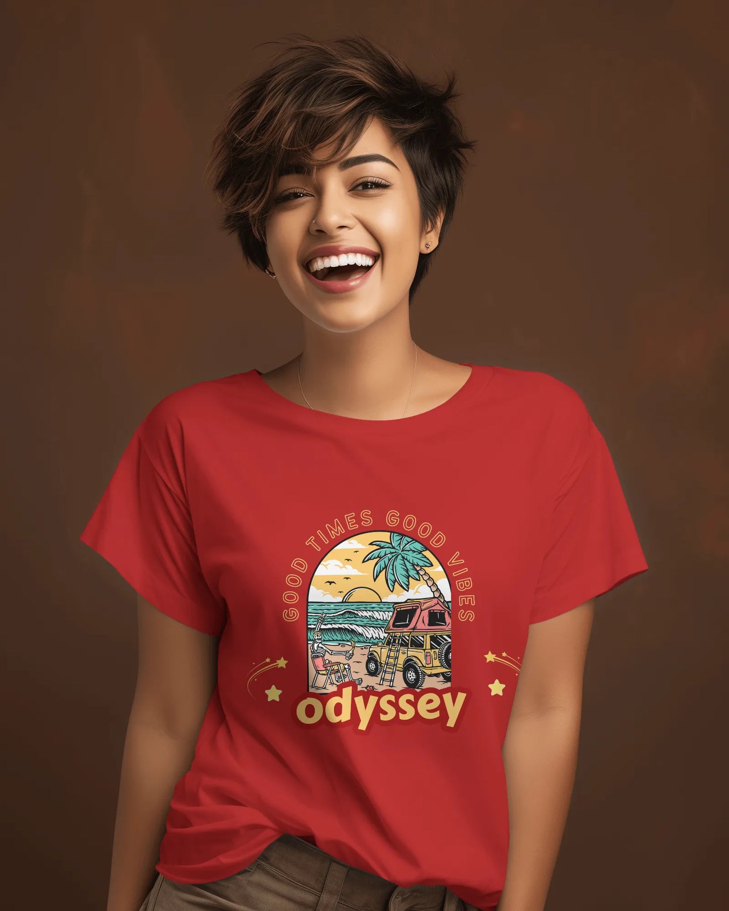 "Good Times_Good Vibes" | Women 's T-Shirt for Travellers