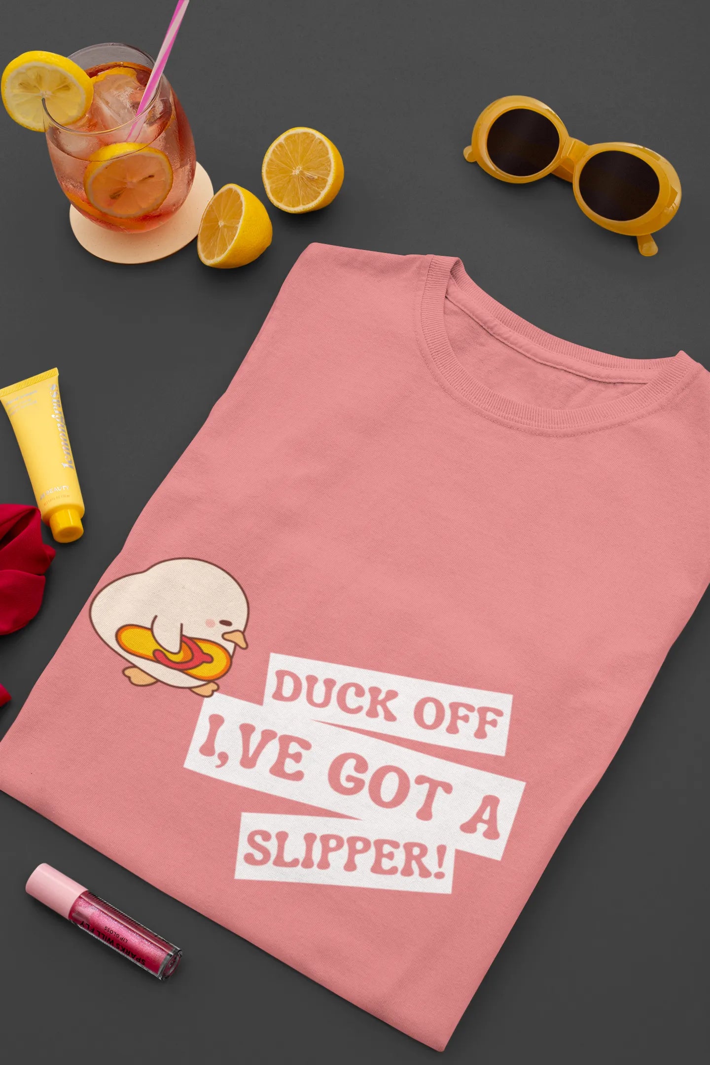 "Duck Off_I_VE Got a Slipper" | Men 's T-Shirt for Love For Animals