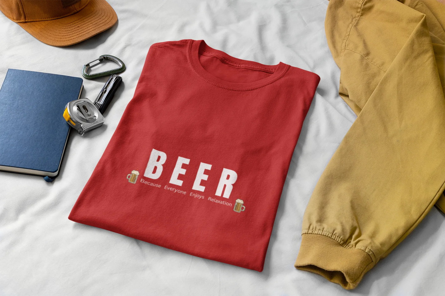 "BEER_Because Everyone Enjoys Relaxation " | Men 's T-Shirt for Beer Lovers