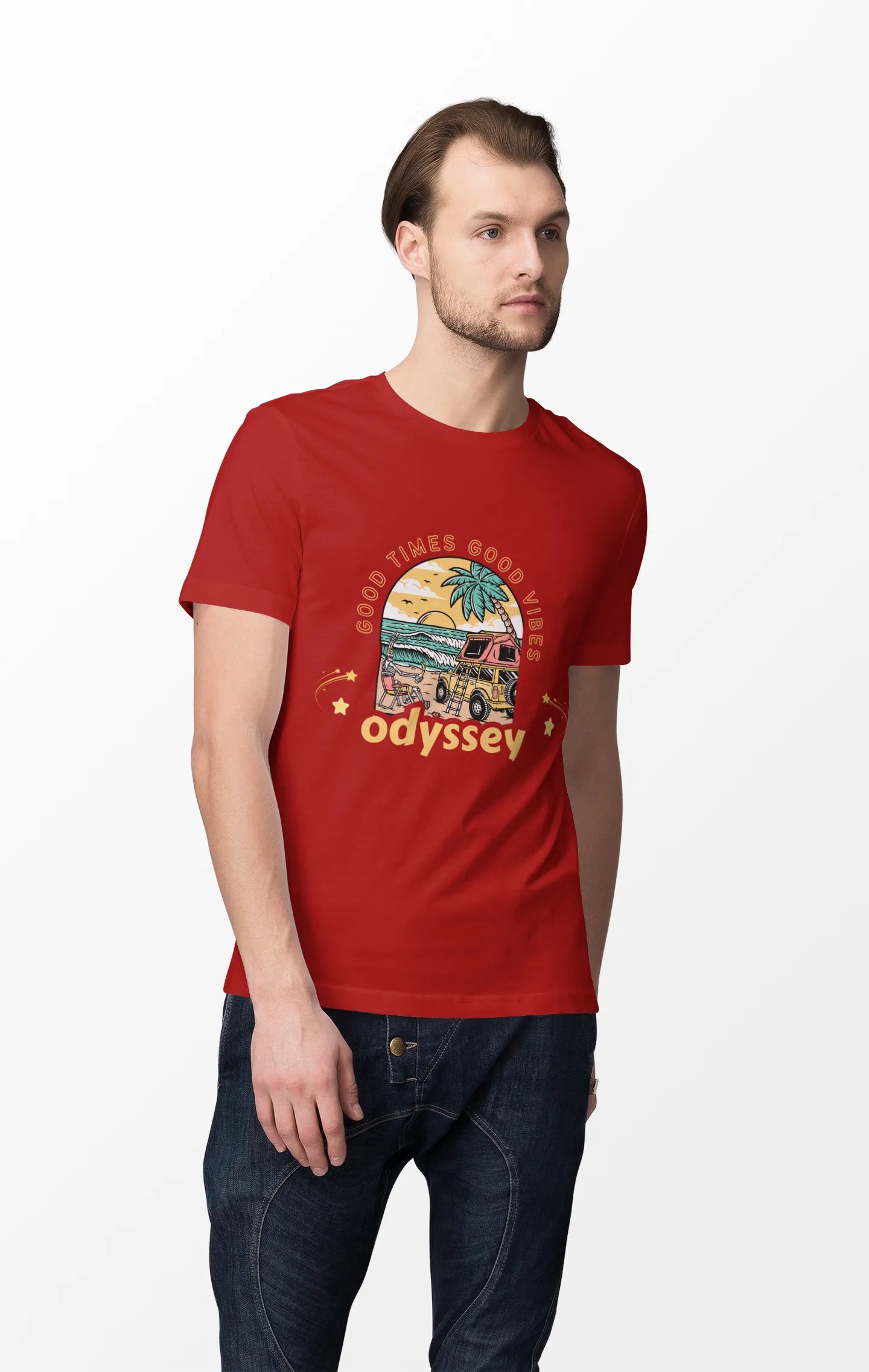 "Good Times_Good Vibes" | Men 's T-Shirt for Travellers