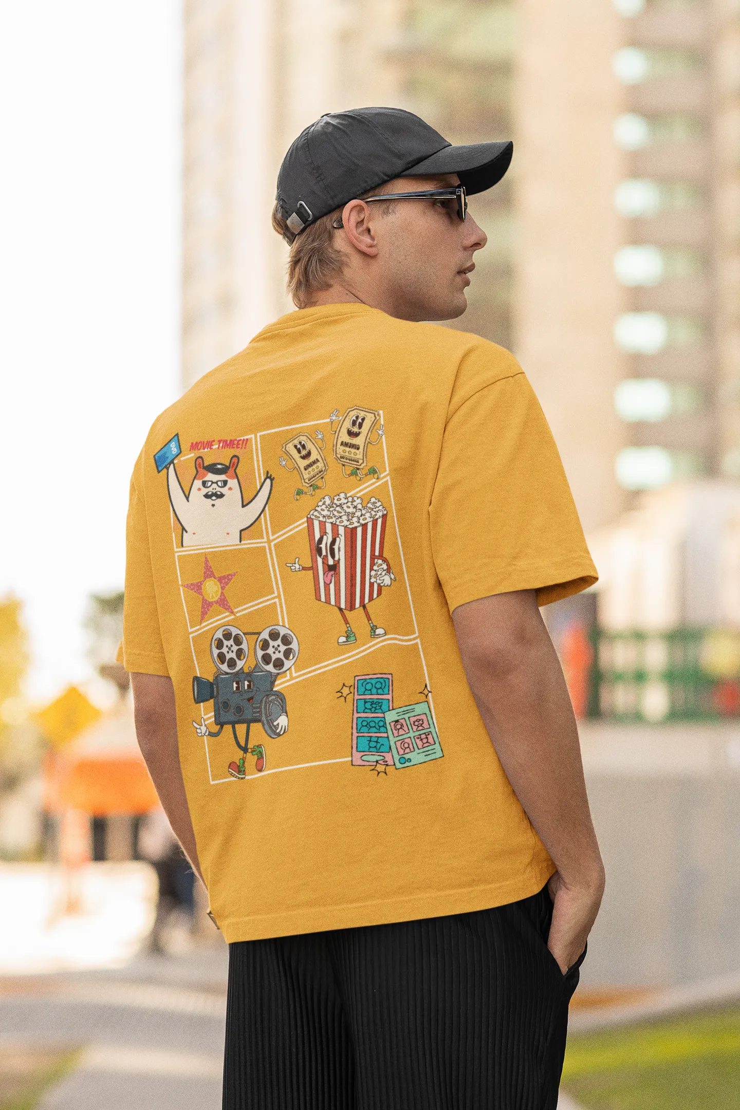 "Cartoon Movie Time Graphic T-Shirt – Fun Cinema Vibes Tee for Movie Lovers" | Men’s T-shirt for Cartoon Lovers