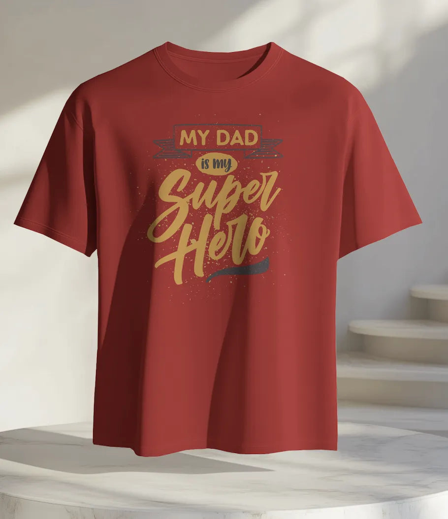 "My Dad Is My Superhero" T-Shirt – Gift for Dad | Premium Cotton Tee for All Ages