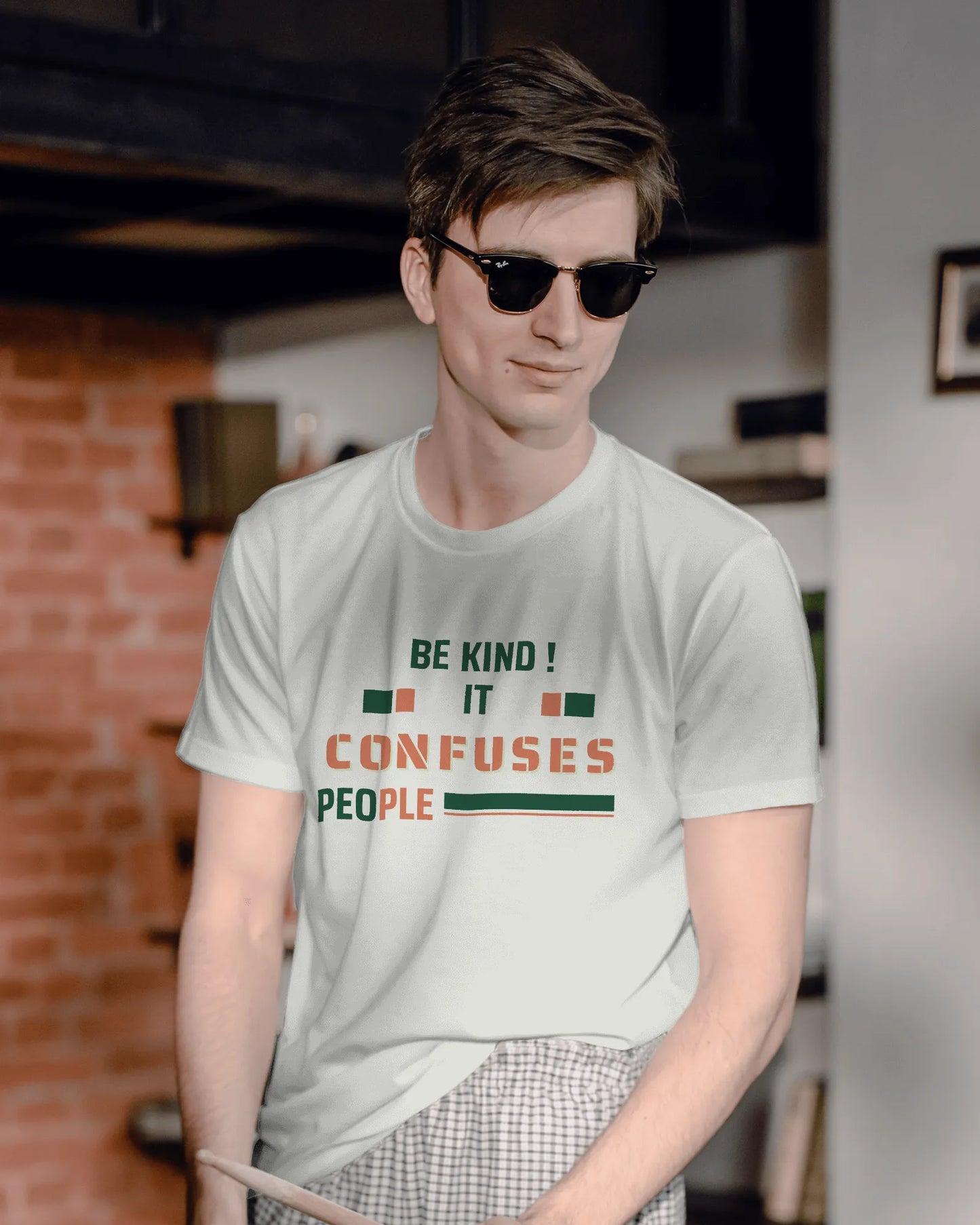 "Be Kind - It Confuses People" | Men’s Motivational T-shirt