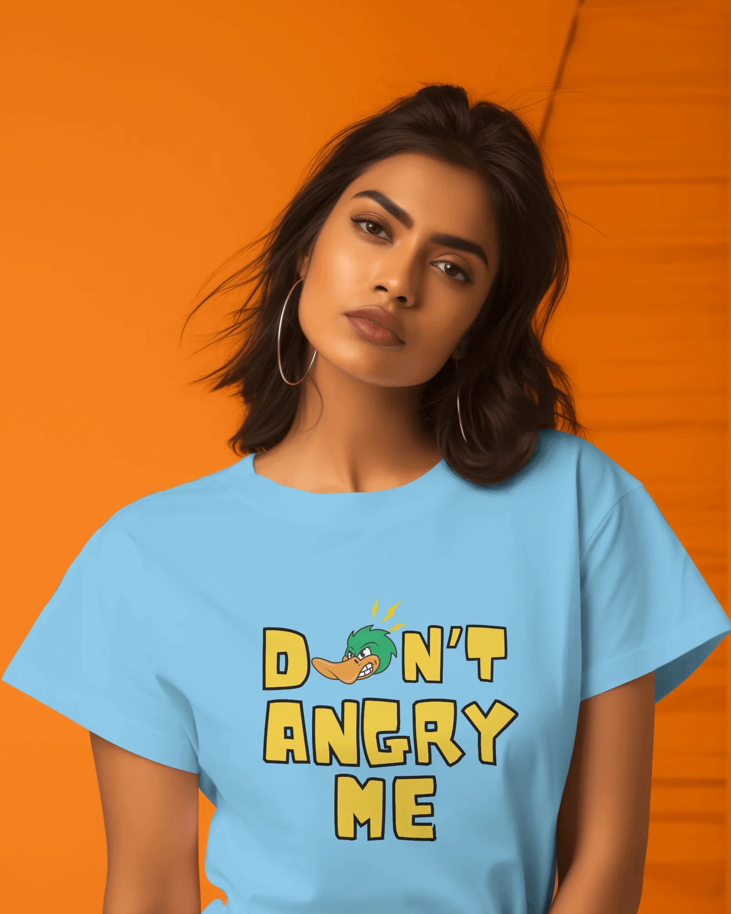 "Don’t Angry Me – Angry Duck Attitude T-Shirt" | Women’s T-shirt for Animal Lovers