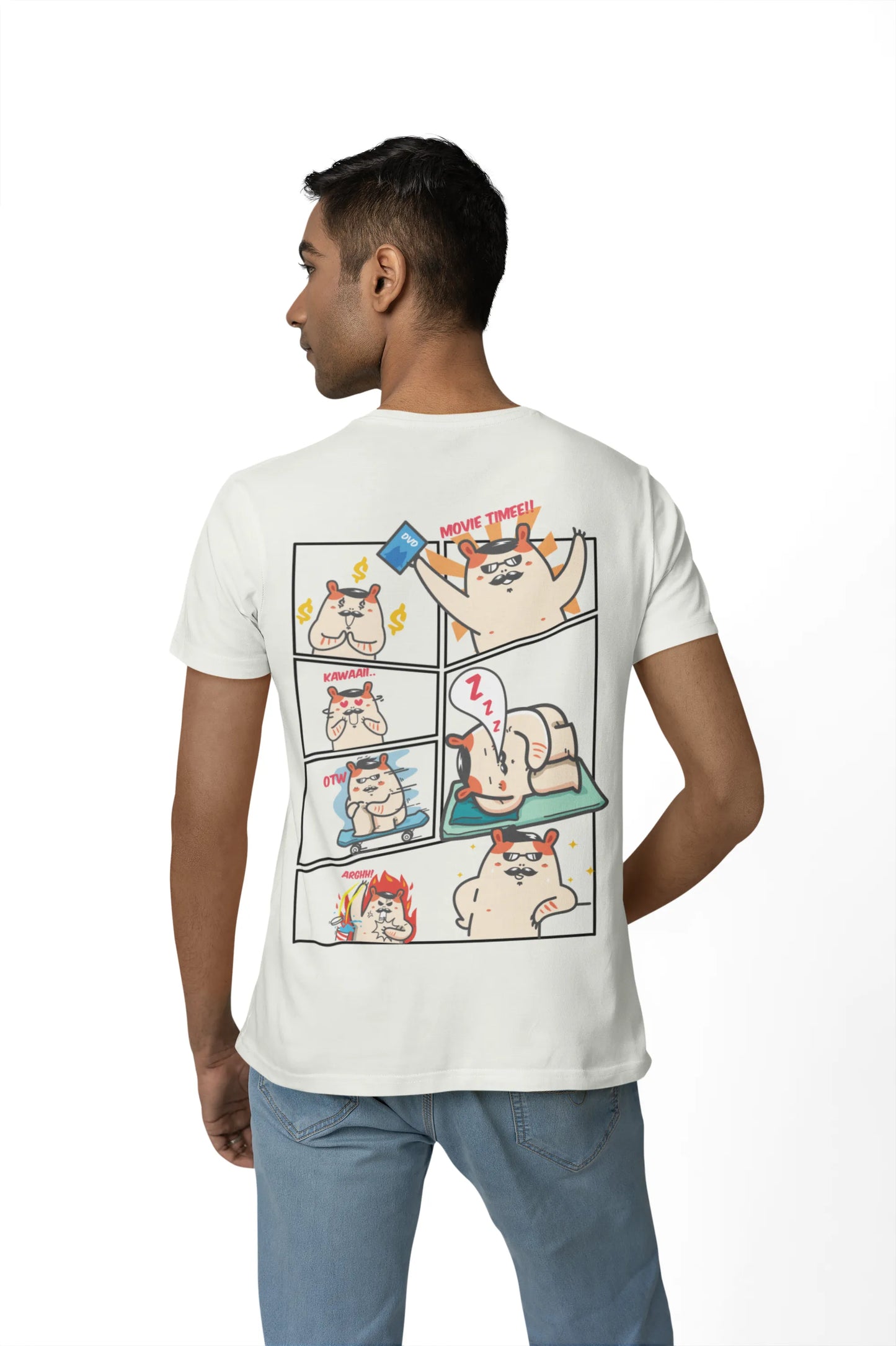 Funny Comic Panel Cartoon T-Shirt for Anime Lovers for Men