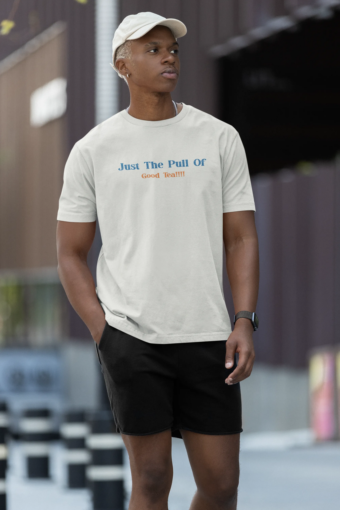 "Gravity? Nah - Just The Pull of Good Tea" | Men’s T-shirt for Tea Lovers